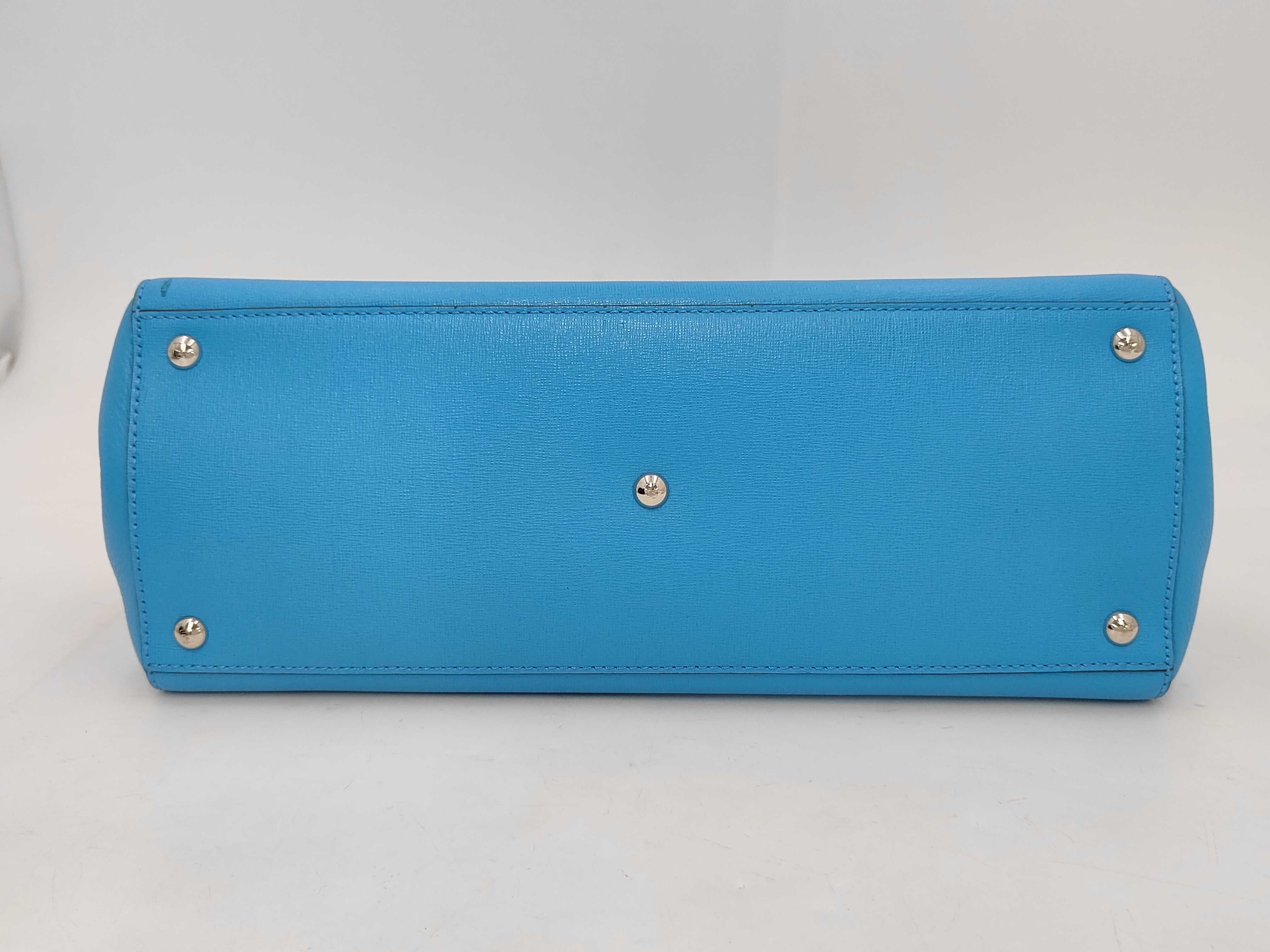 Toujours Satchel Bag, Leather, Blue, with Dust Bag, Handbag — view 6