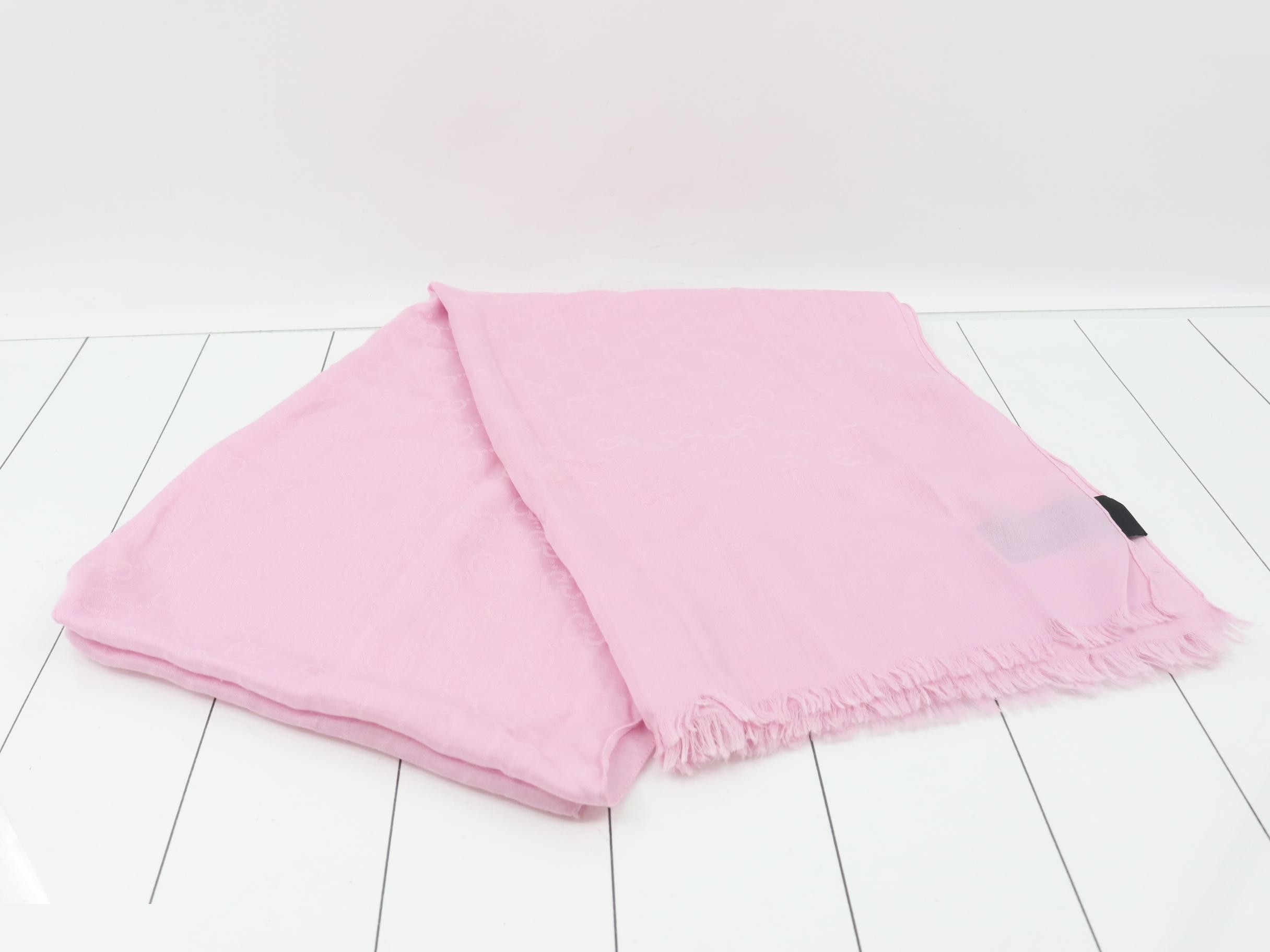 GG pattern scarf, pink — view 2