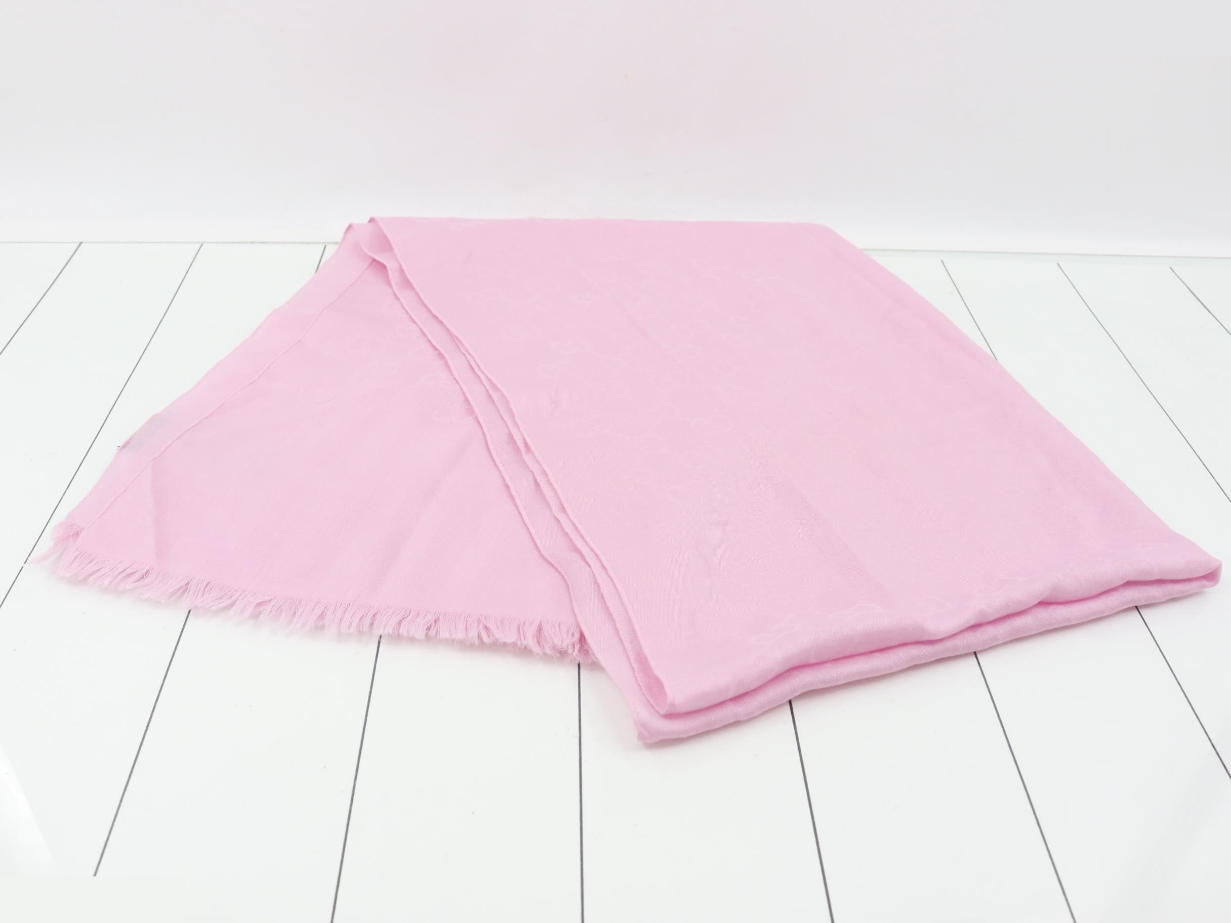 GG pattern scarf, pink — view 3
