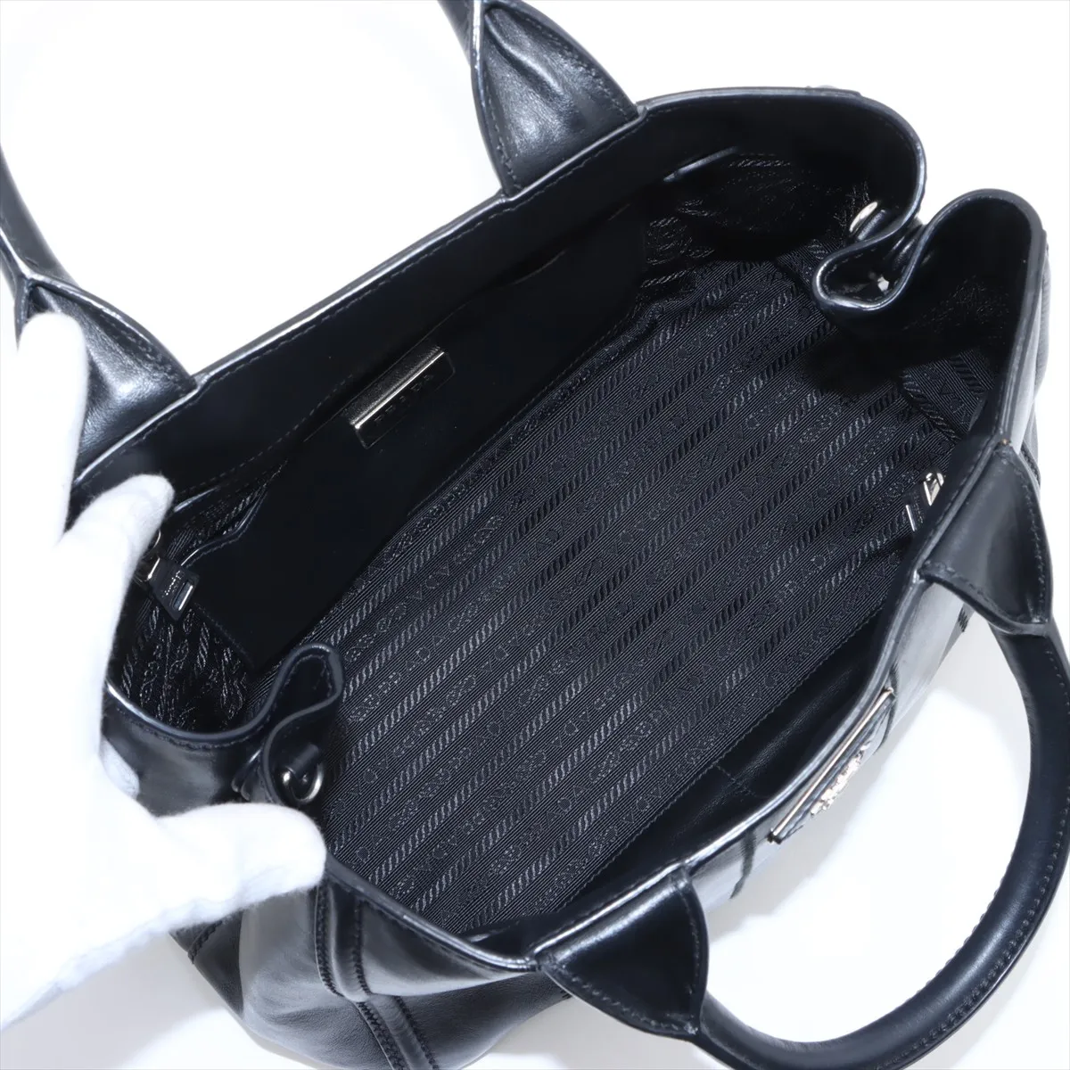Canapa Leather 2WAY Handbag Black — view 6