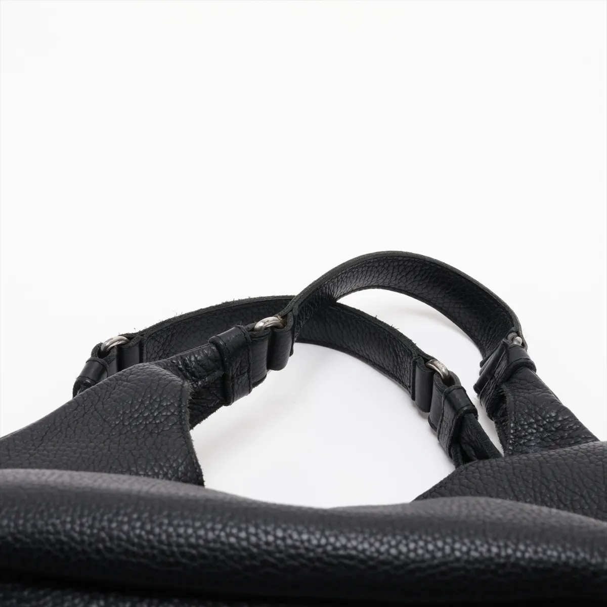 Campana 125787 Leather Shoulder Bag, Black — view 6