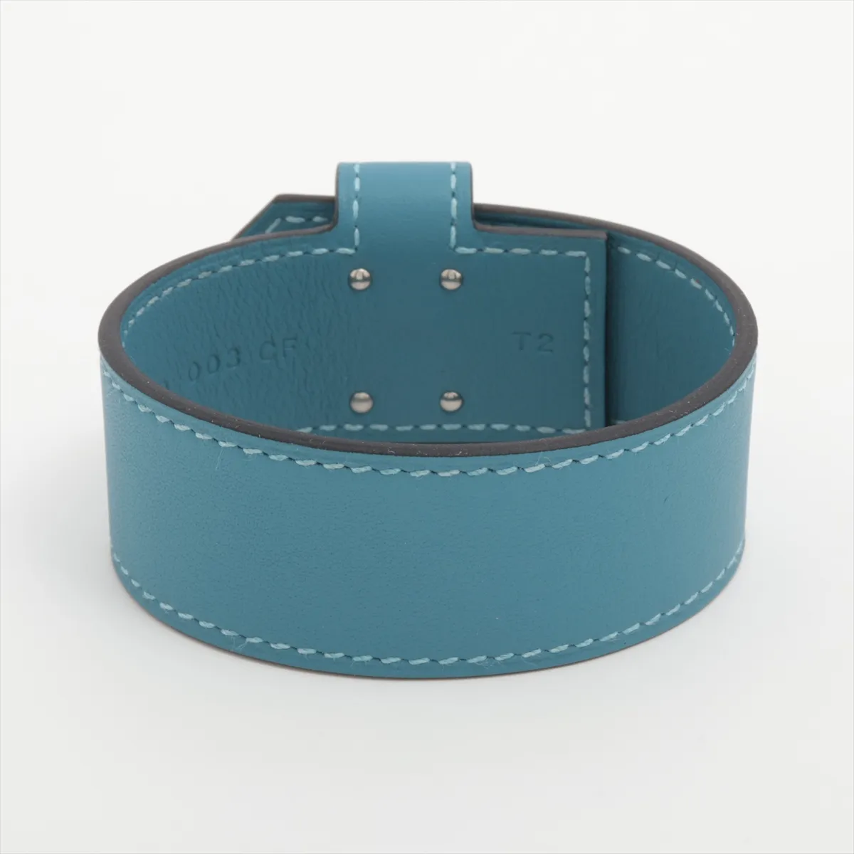 Kelly Twist PM B:2023 Bracelet GP x Leather Blue x Silver — view 2