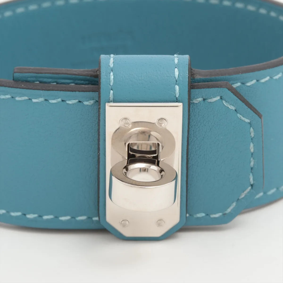 Kelly Twist PM B:2023 Bracelet GP x Leather Blue x Silver — view 3