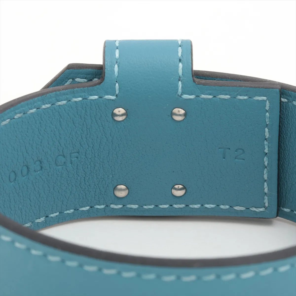 Kelly Twist PM B:2023 Bracelet GP x Leather Blue x Silver — view 4