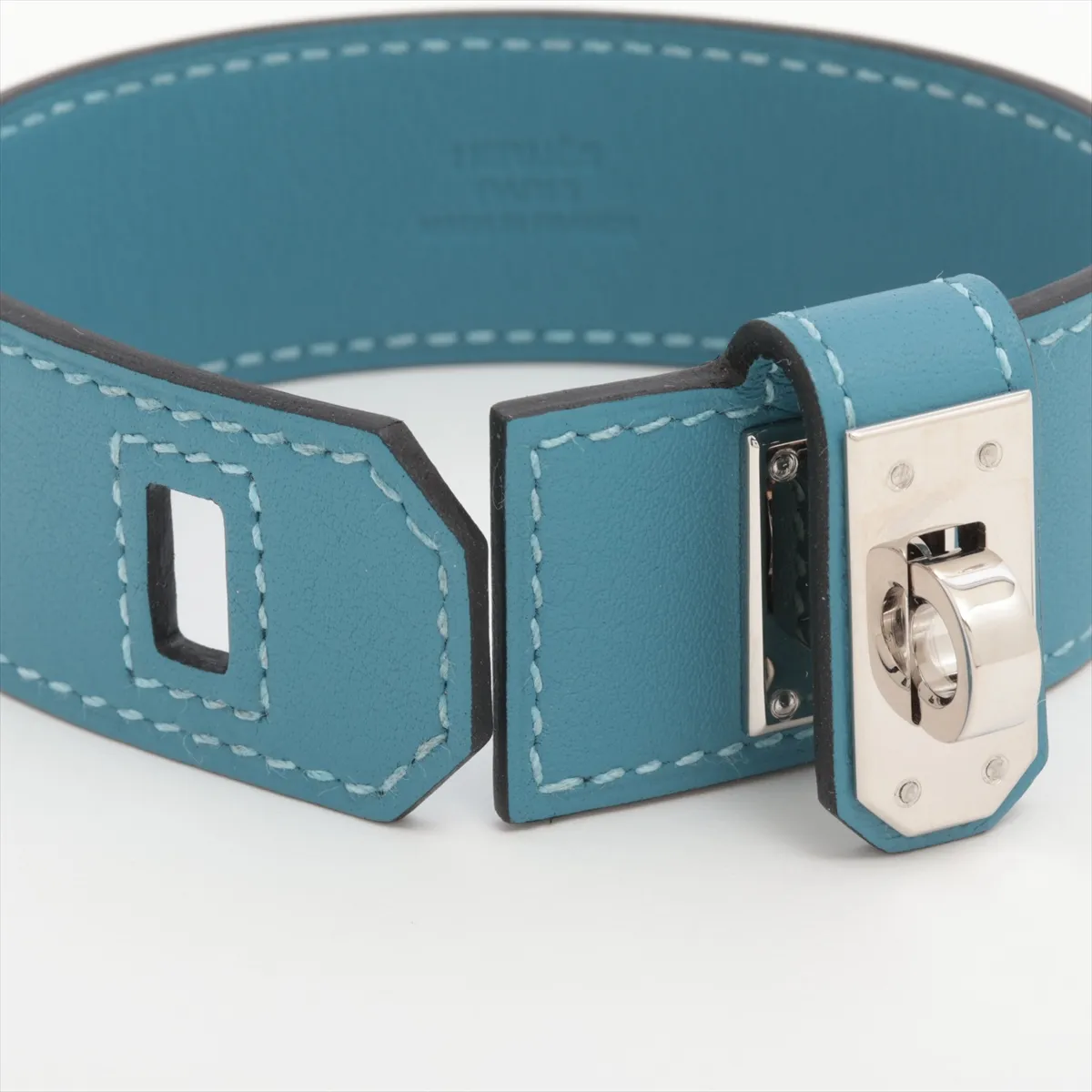 Kelly Twist PM B:2023 Bracelet GP x Leather Blue x Silver — view 5