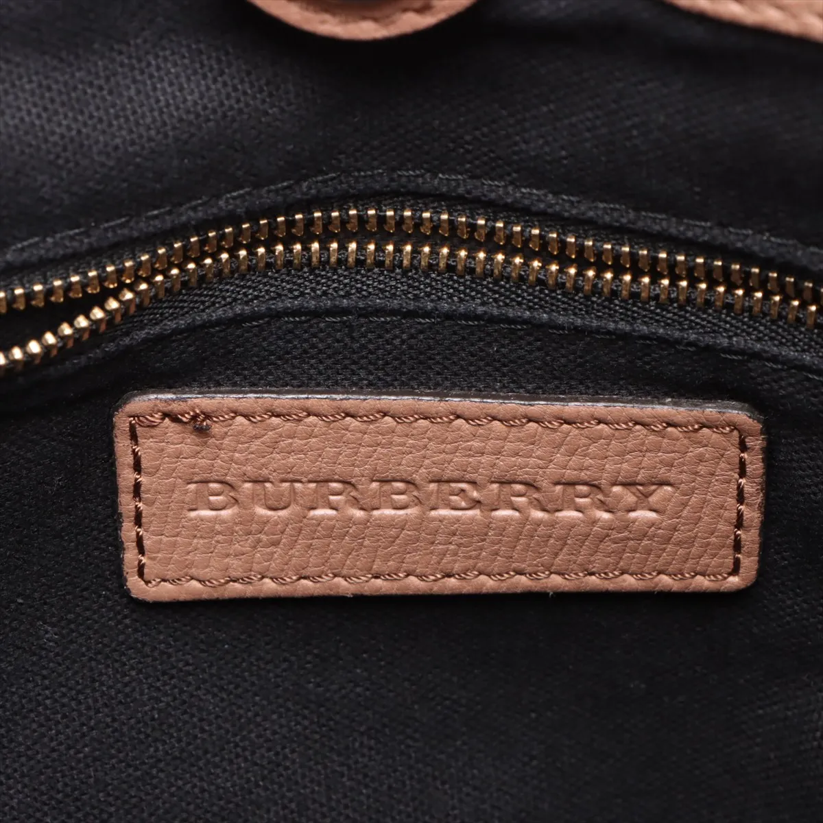 Nova Check Leather x Canvas Tote Bag Brown — view 11