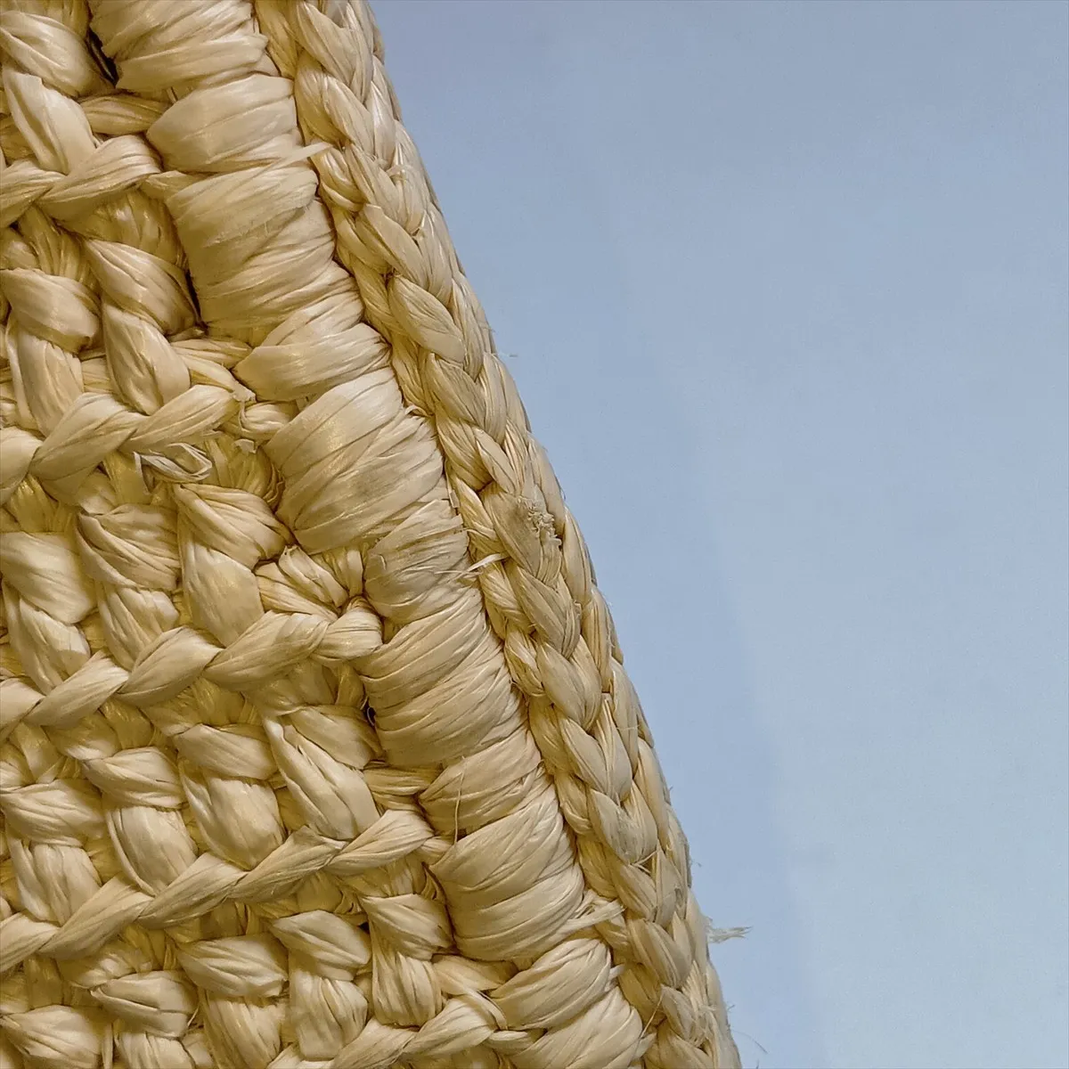 Raffia Summer Shopper Tote MM M14458 Beige with initials, RFID detected. — view 10