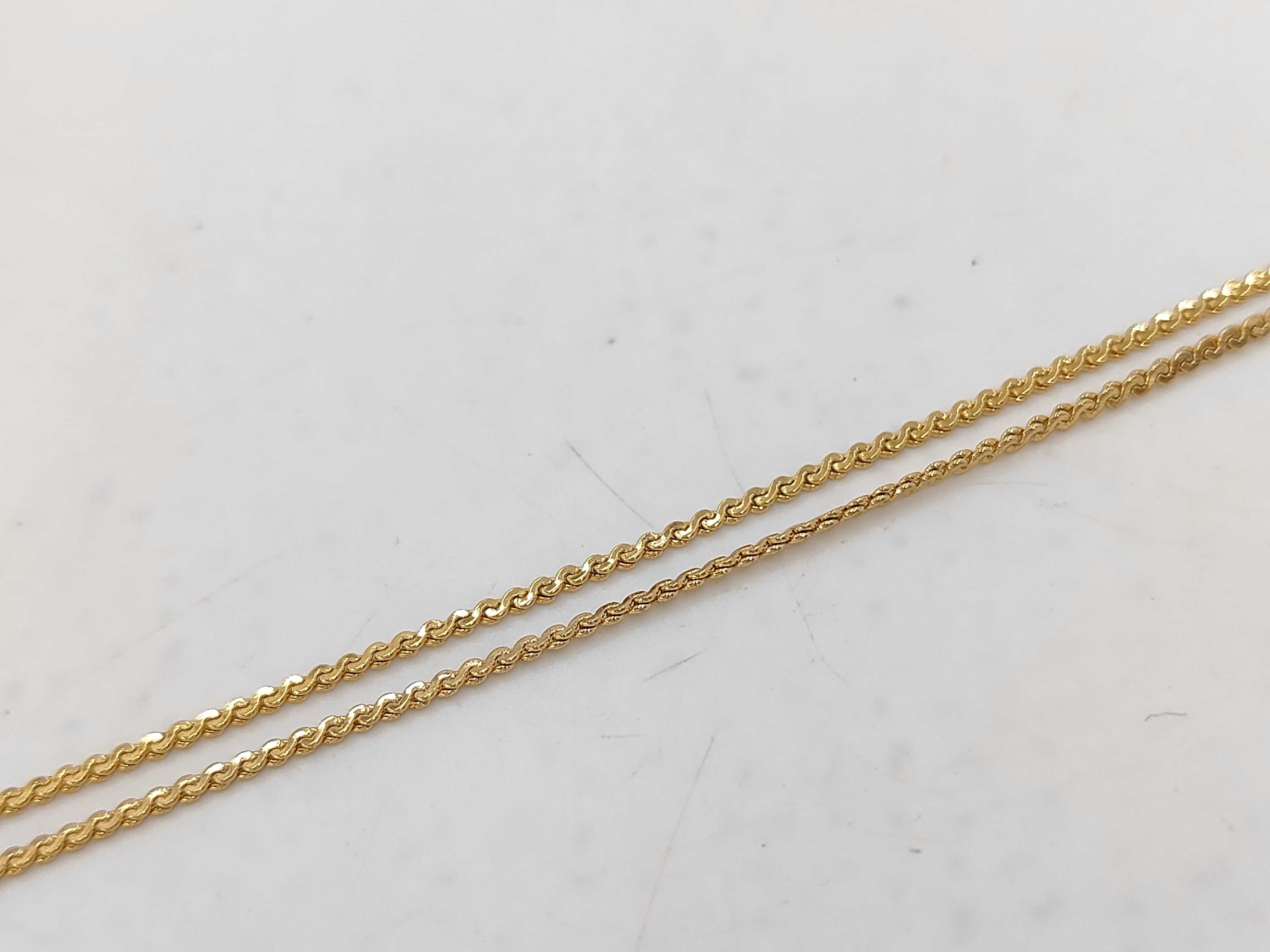 CD logo rhinestone gold necklace chain approx. 44cm bag — view 6