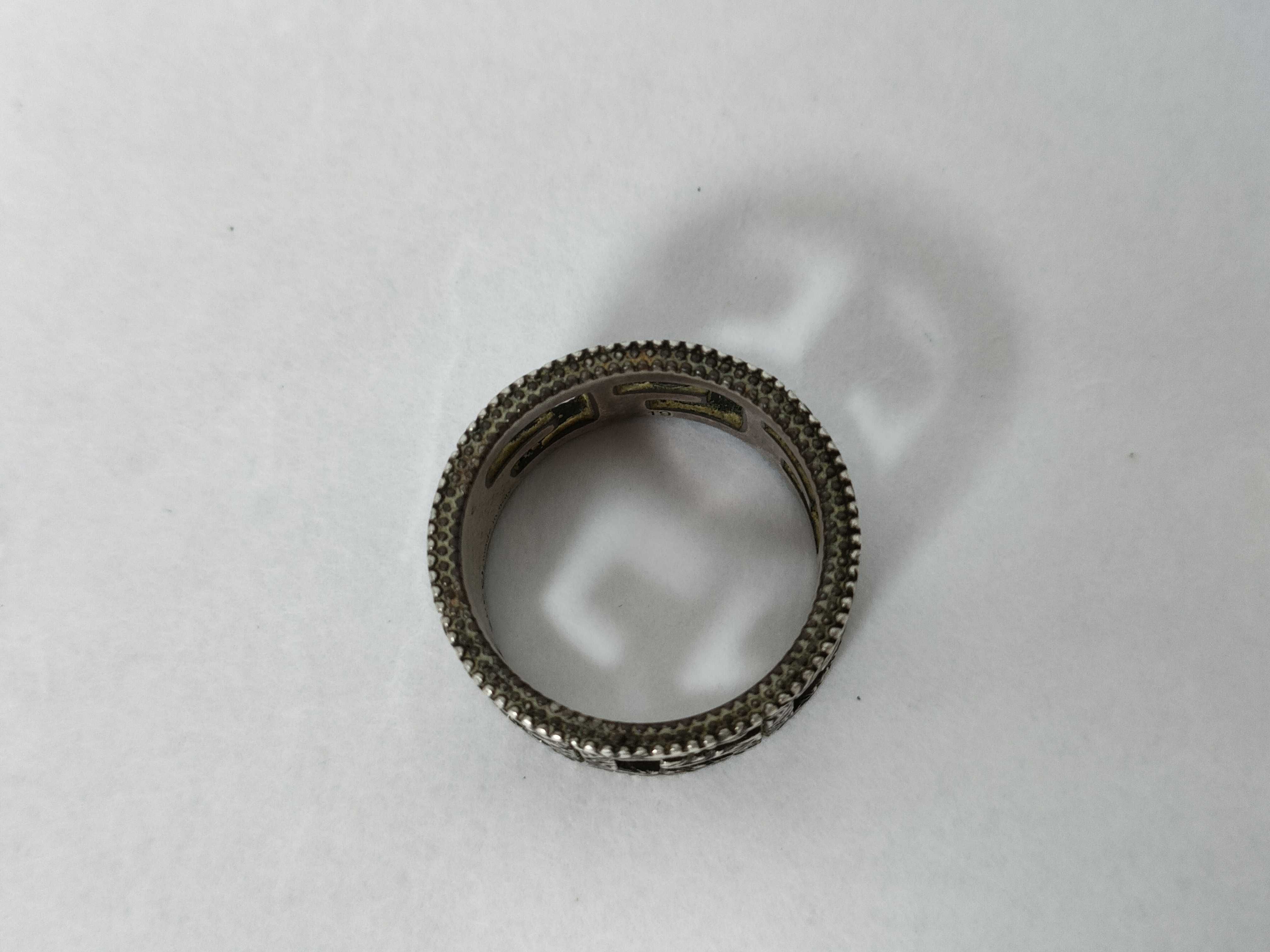 GG Ring, Silver, GG Logo, Arabesque Design, Size 19 — view 4