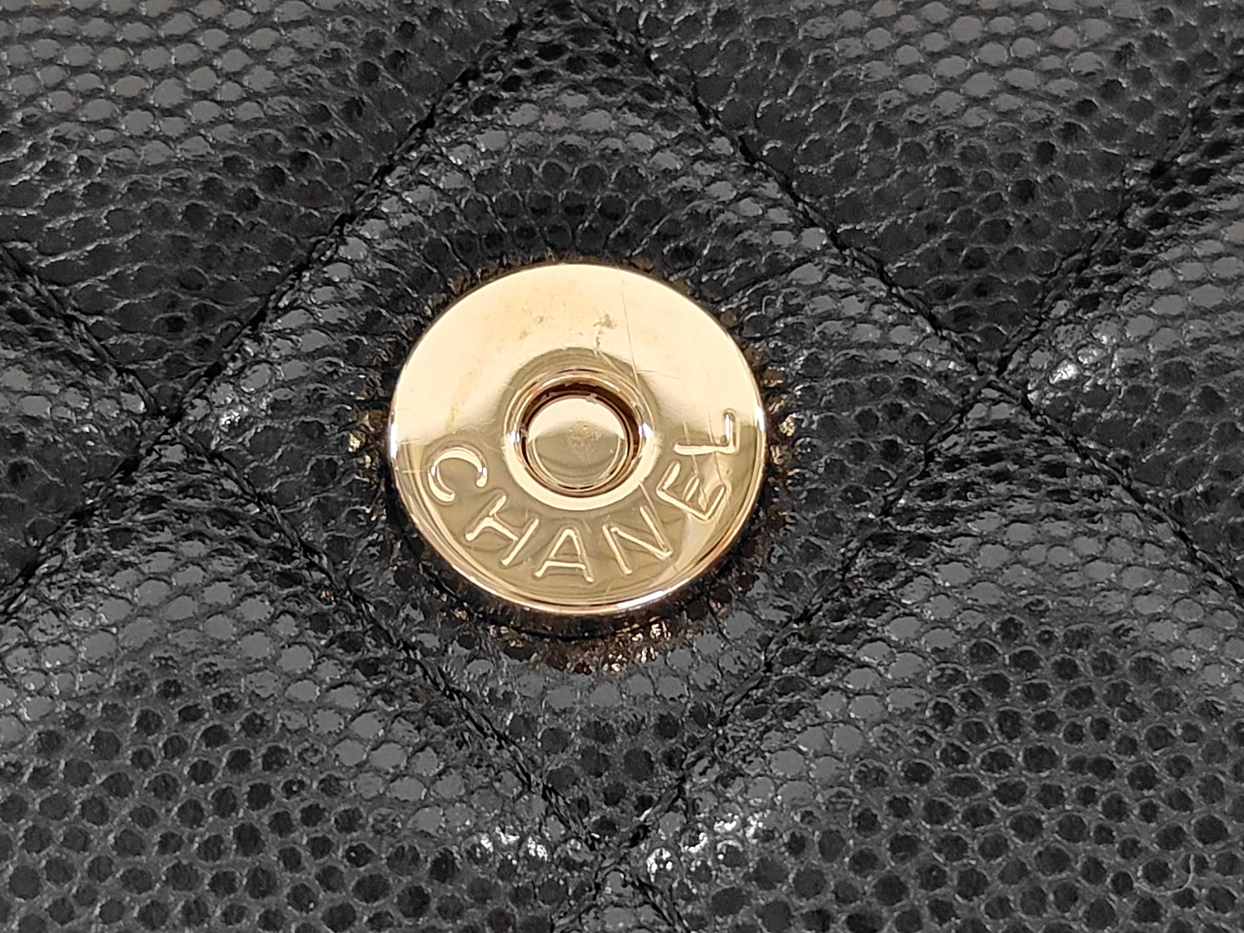 Matelassé Chain Wallet, Series 29, Caviar Leather, Black, Gold Hardware, Shoulder Bag — view 14
