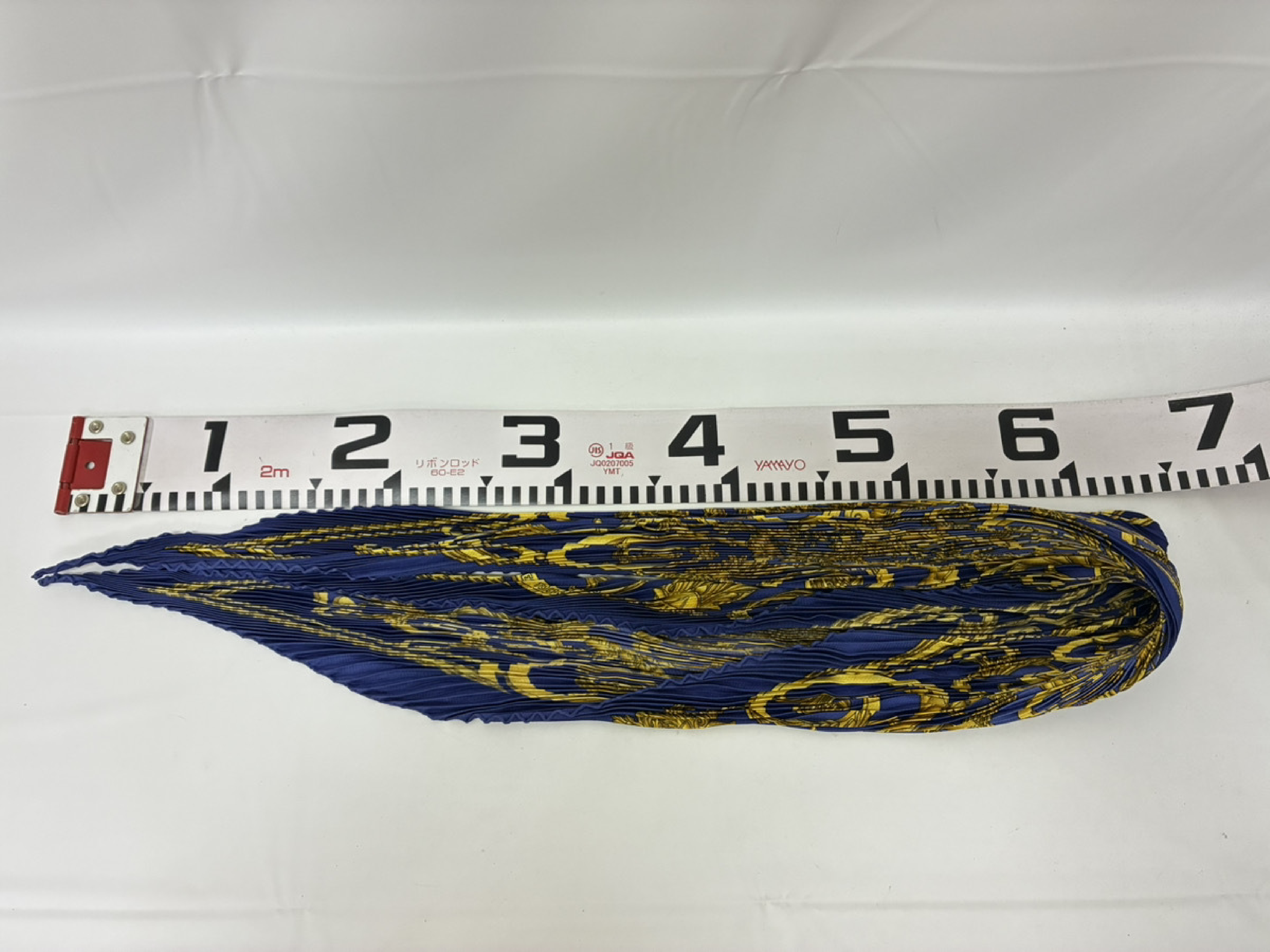 pleated scarf, blue tones, other accessories — view 5