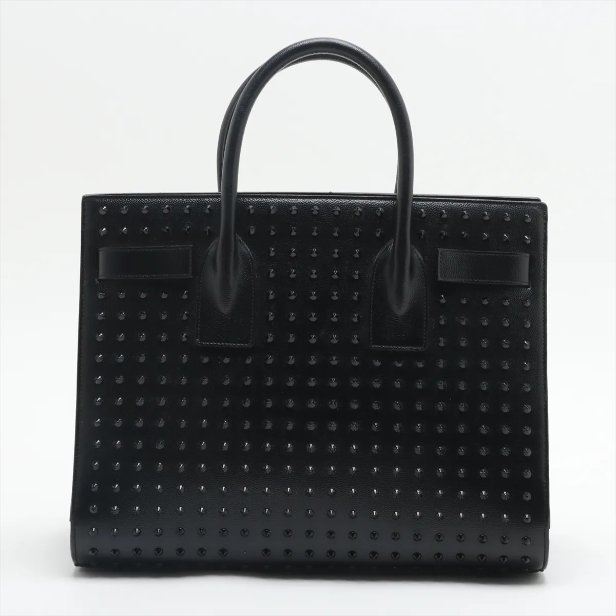 Sac de Jour Leather x Studded Handbag Black 355154 — view 2