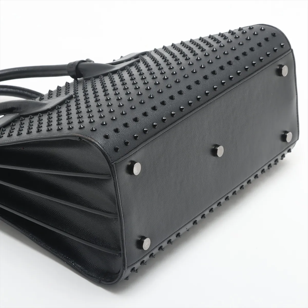 Sac de Jour Leather x Studded Handbag Black 355154 — view 4