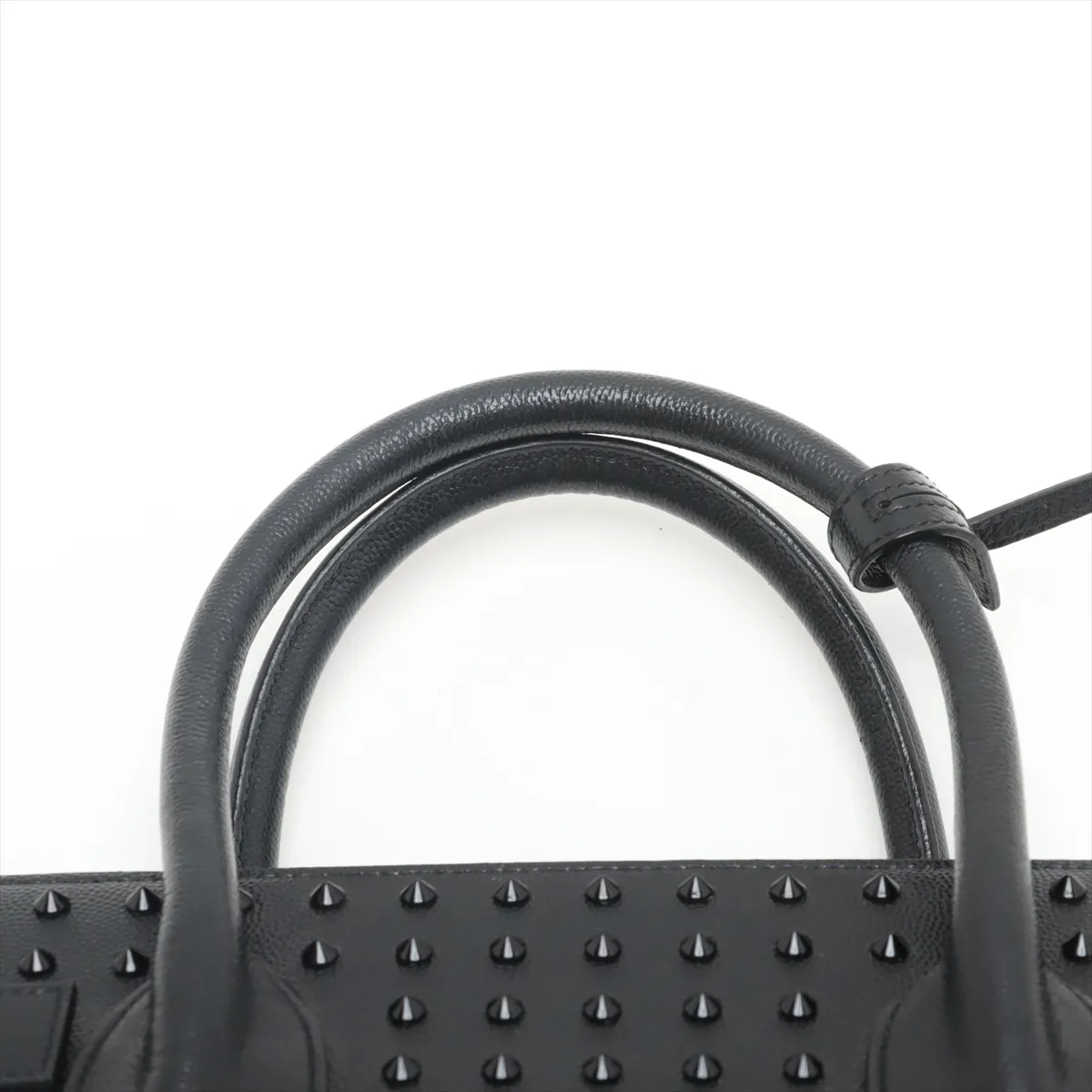 Sac de Jour Leather x Studded Handbag Black 355154 — view 6