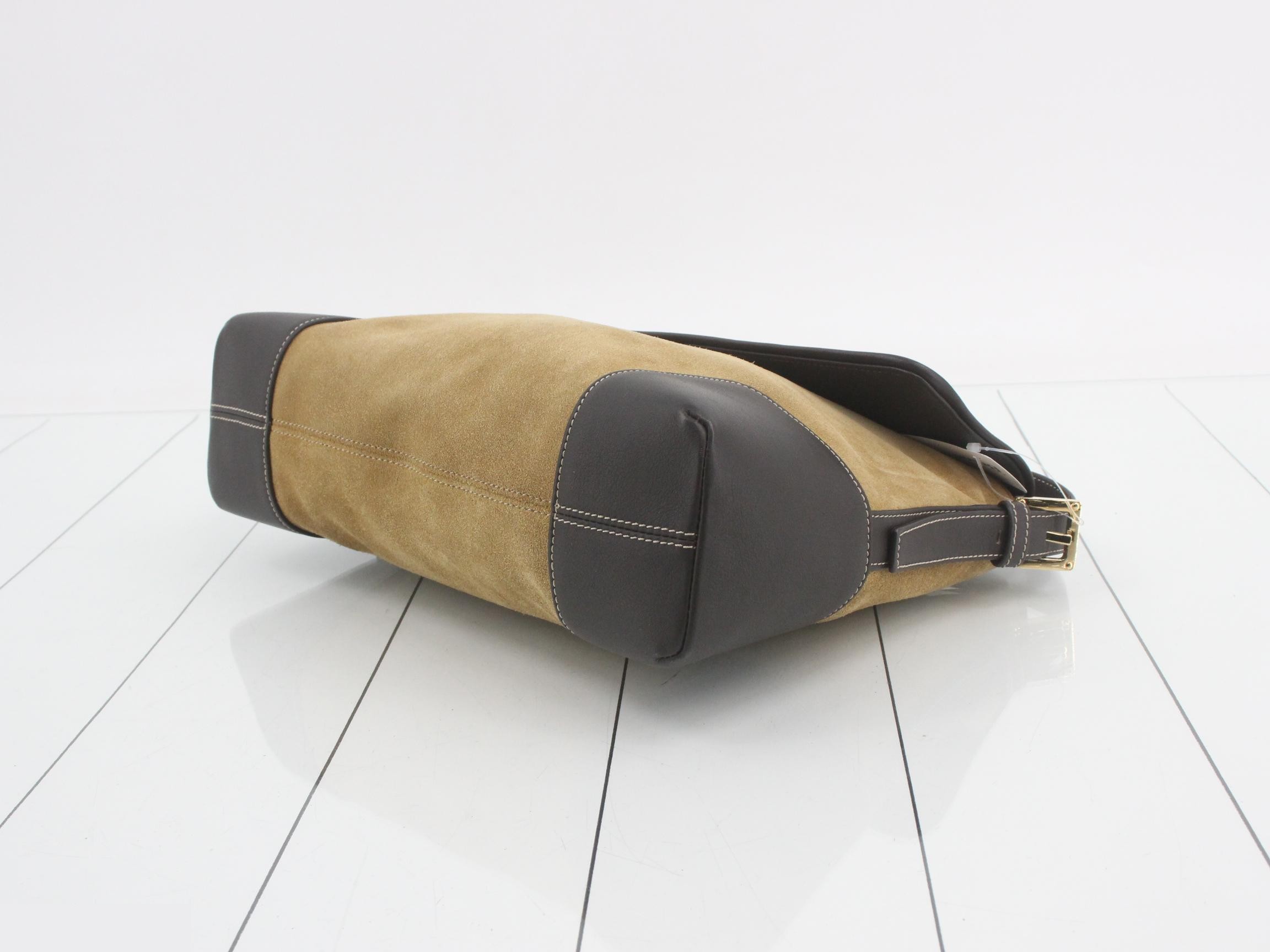 Suede x Leather Shoulder Bag — view 6