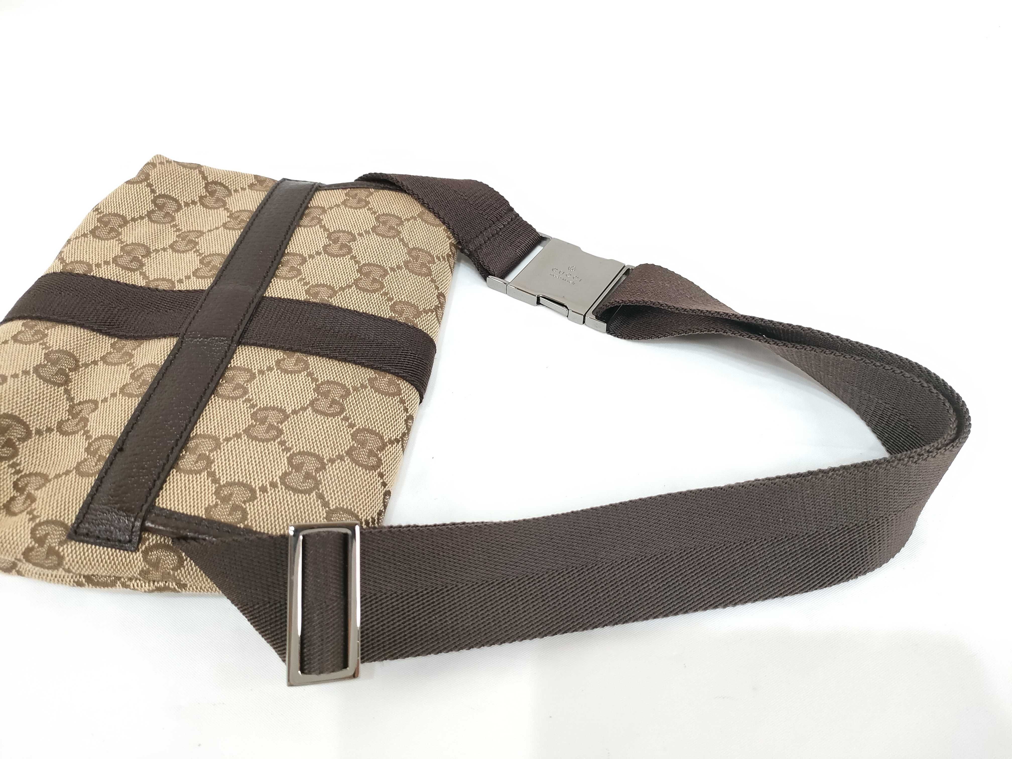 GG Canvas Waist Bag (Brown) — view 3