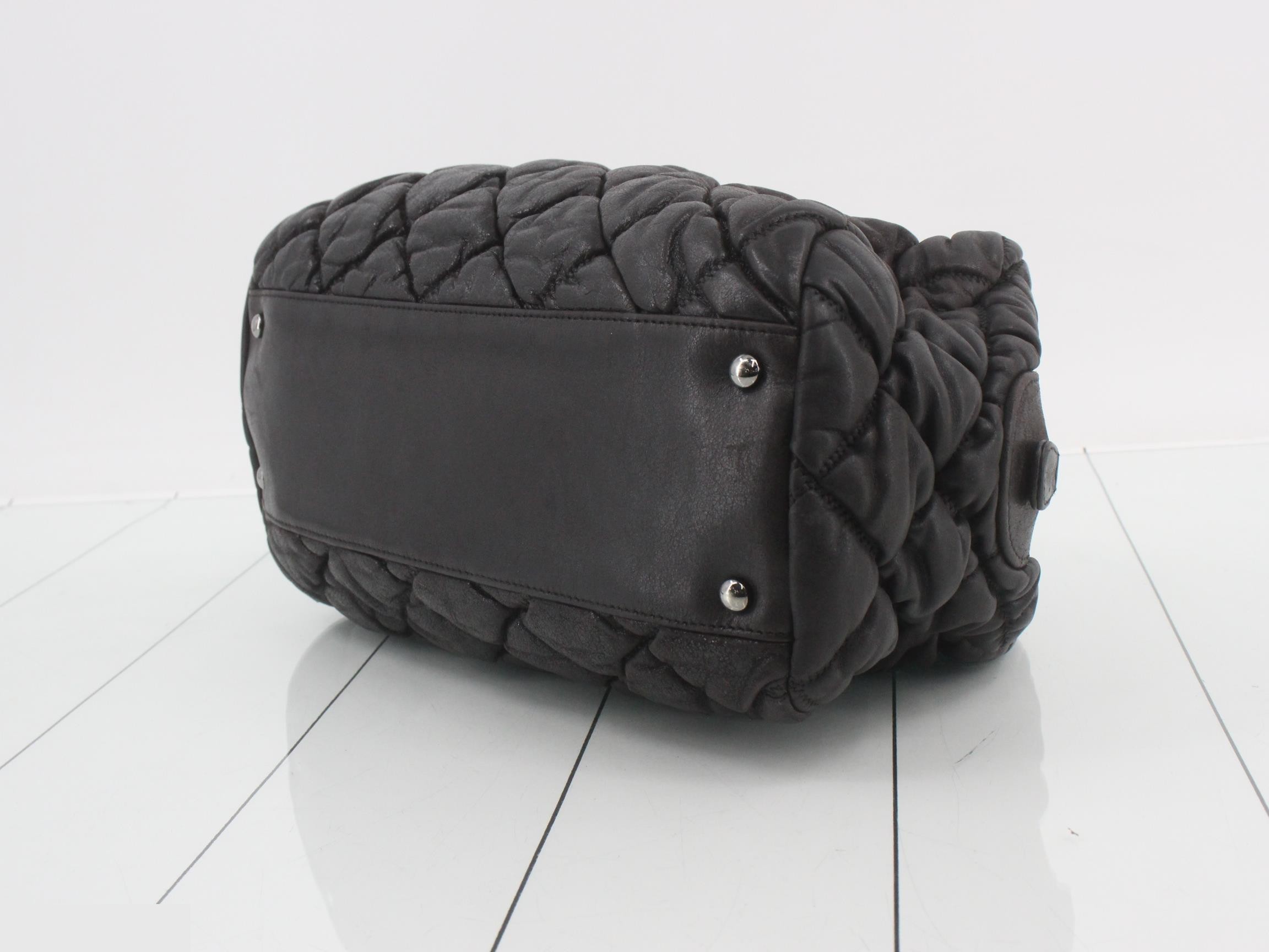 Bubble quilted leather Coco Mark chain semi-shoulder bag — view 6