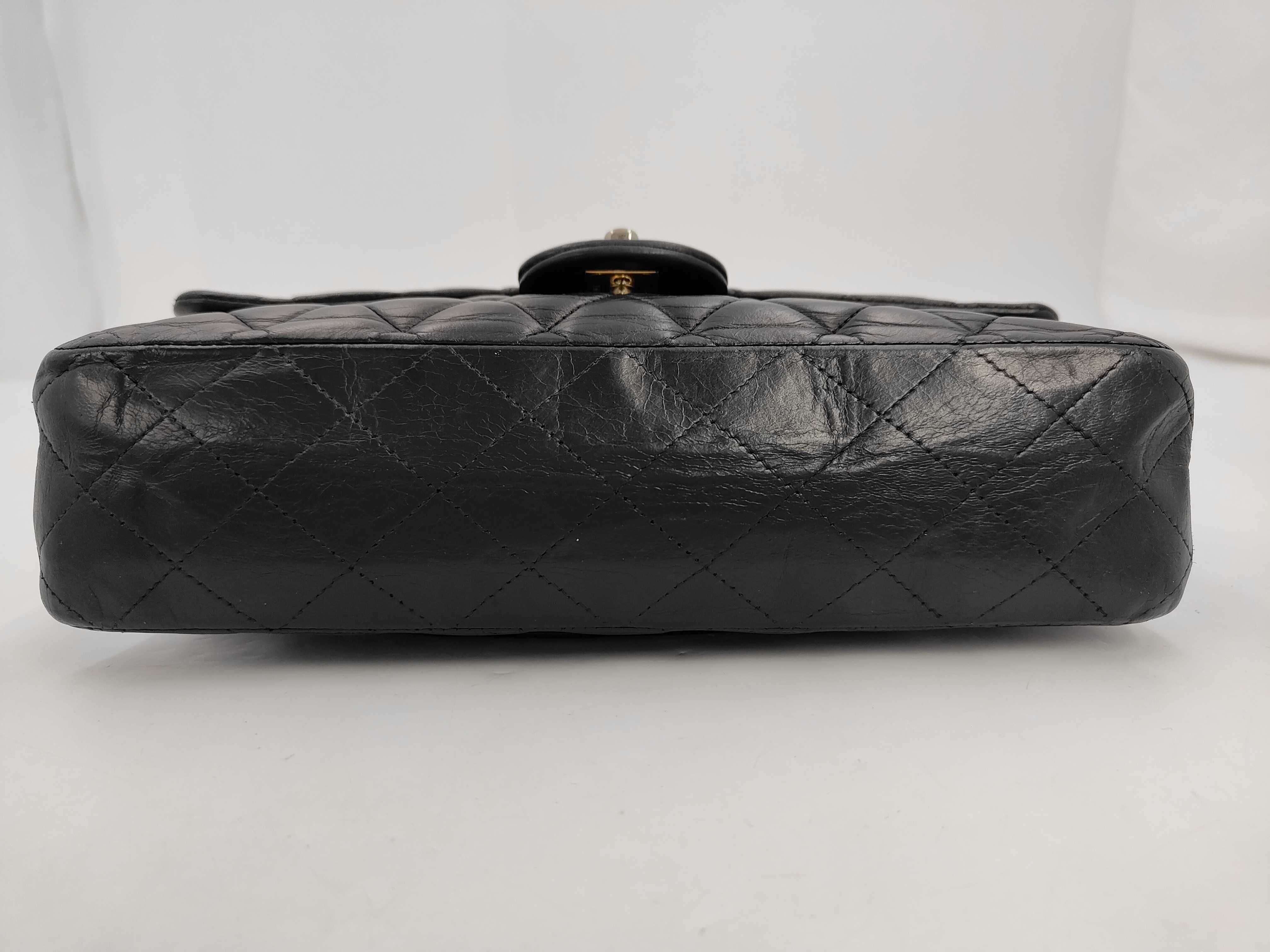 Lambskin Black Gold Shoulder Bag — view 3
