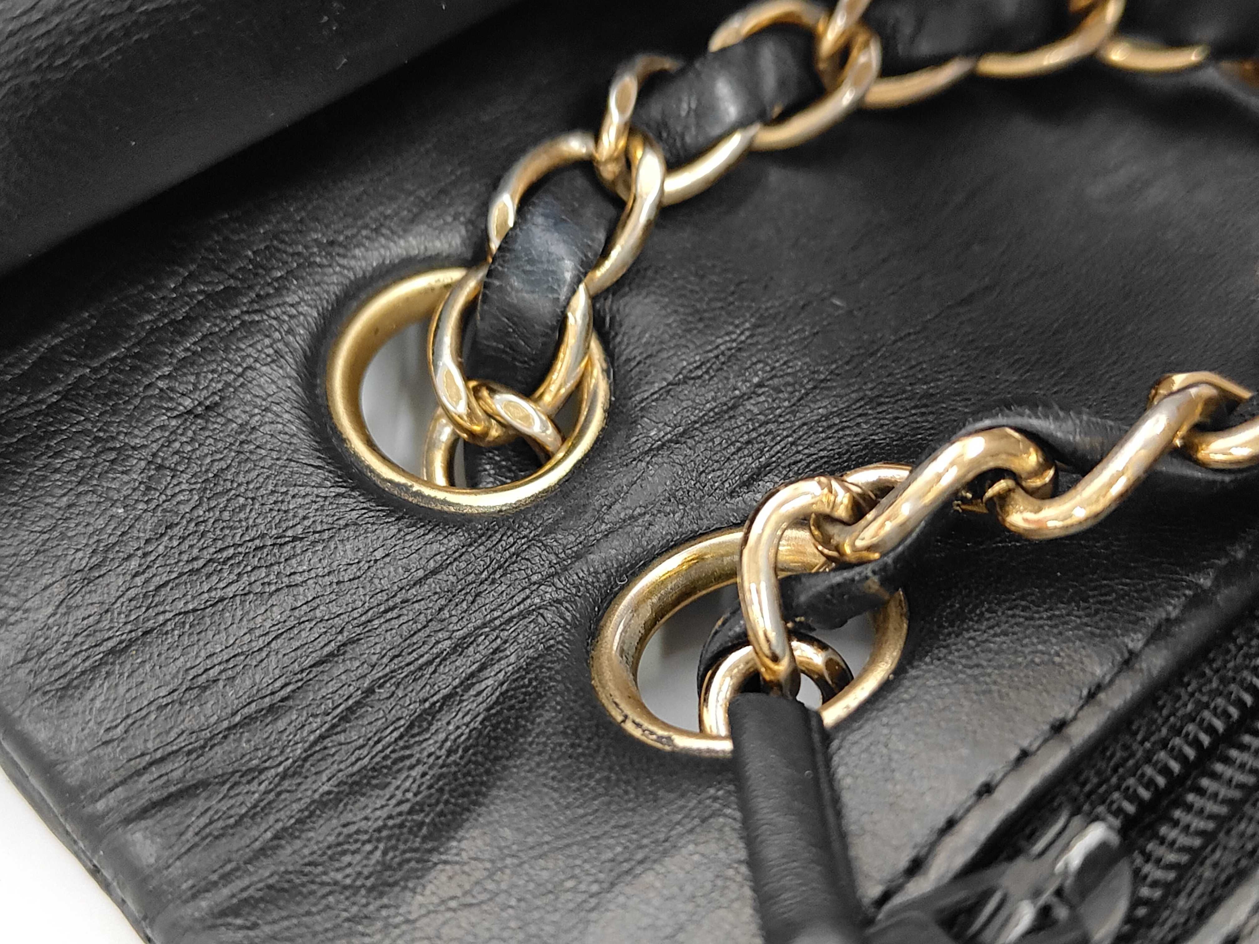 Lambskin Black Gold Shoulder Bag — view 7