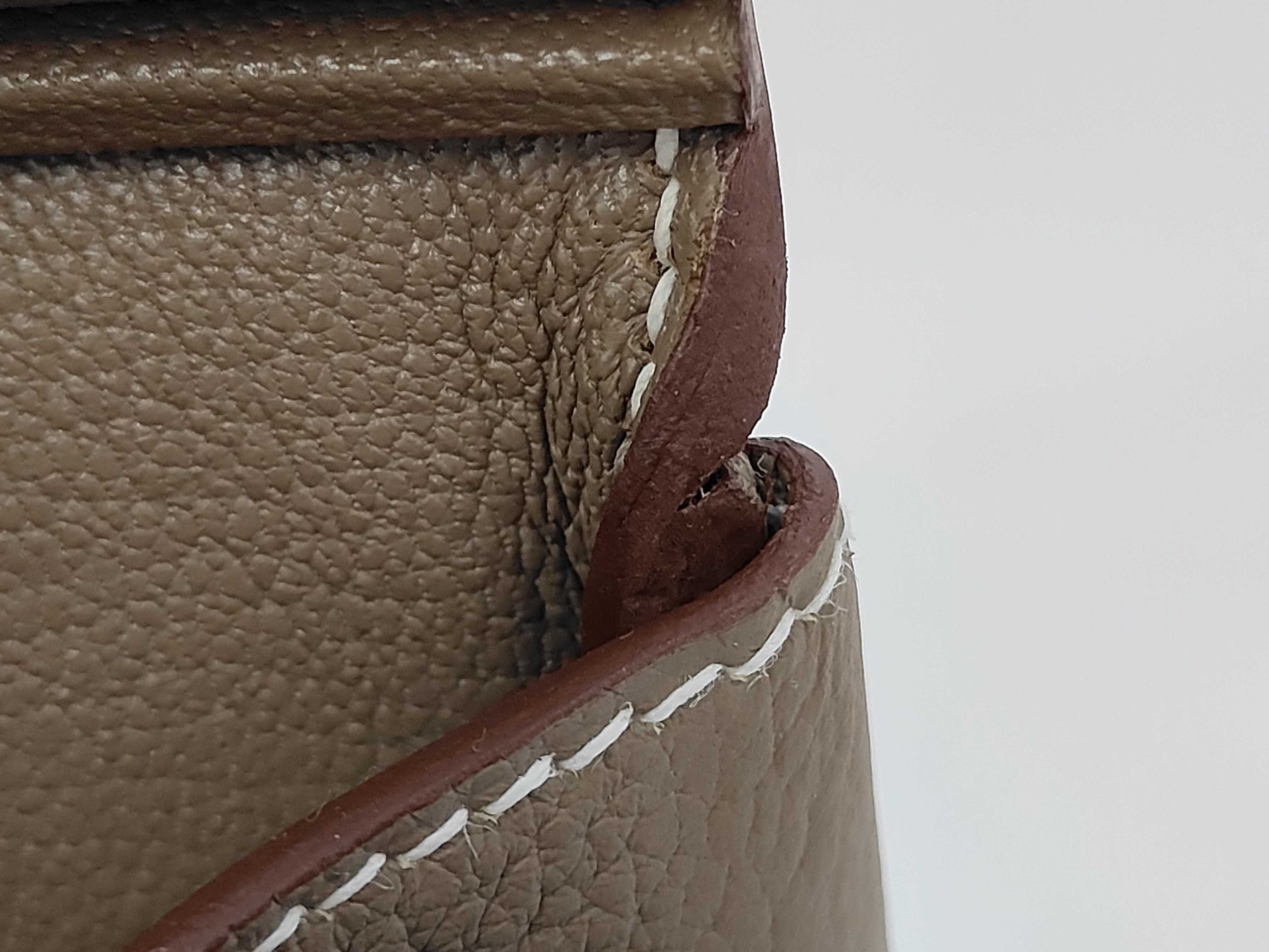 Birkin 25 Togo Etoupe Silver Hardware G Stamp Handbag — view 9