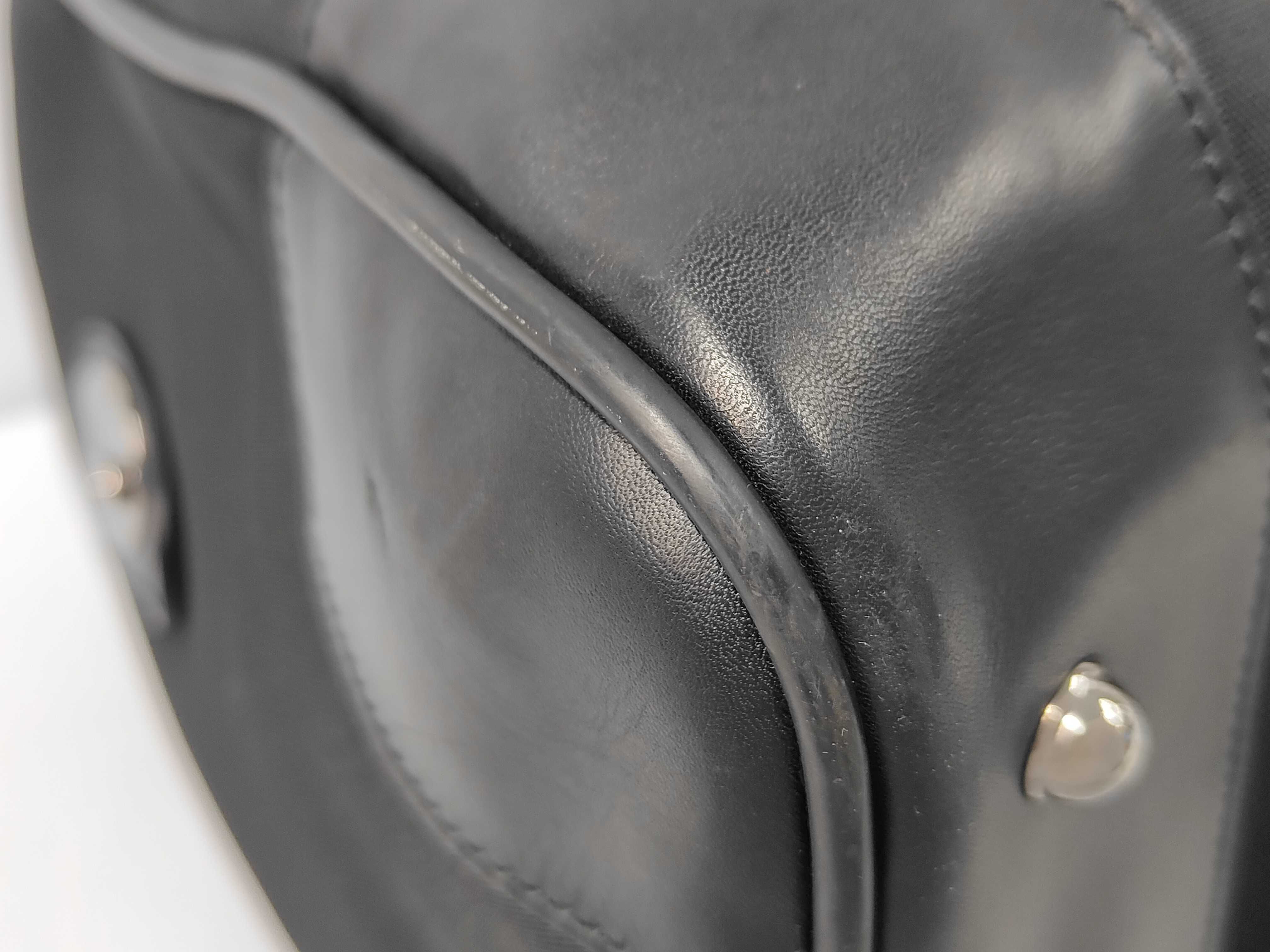 Black Nylon Canvas Leather 2-Way Boston Bag — view 4