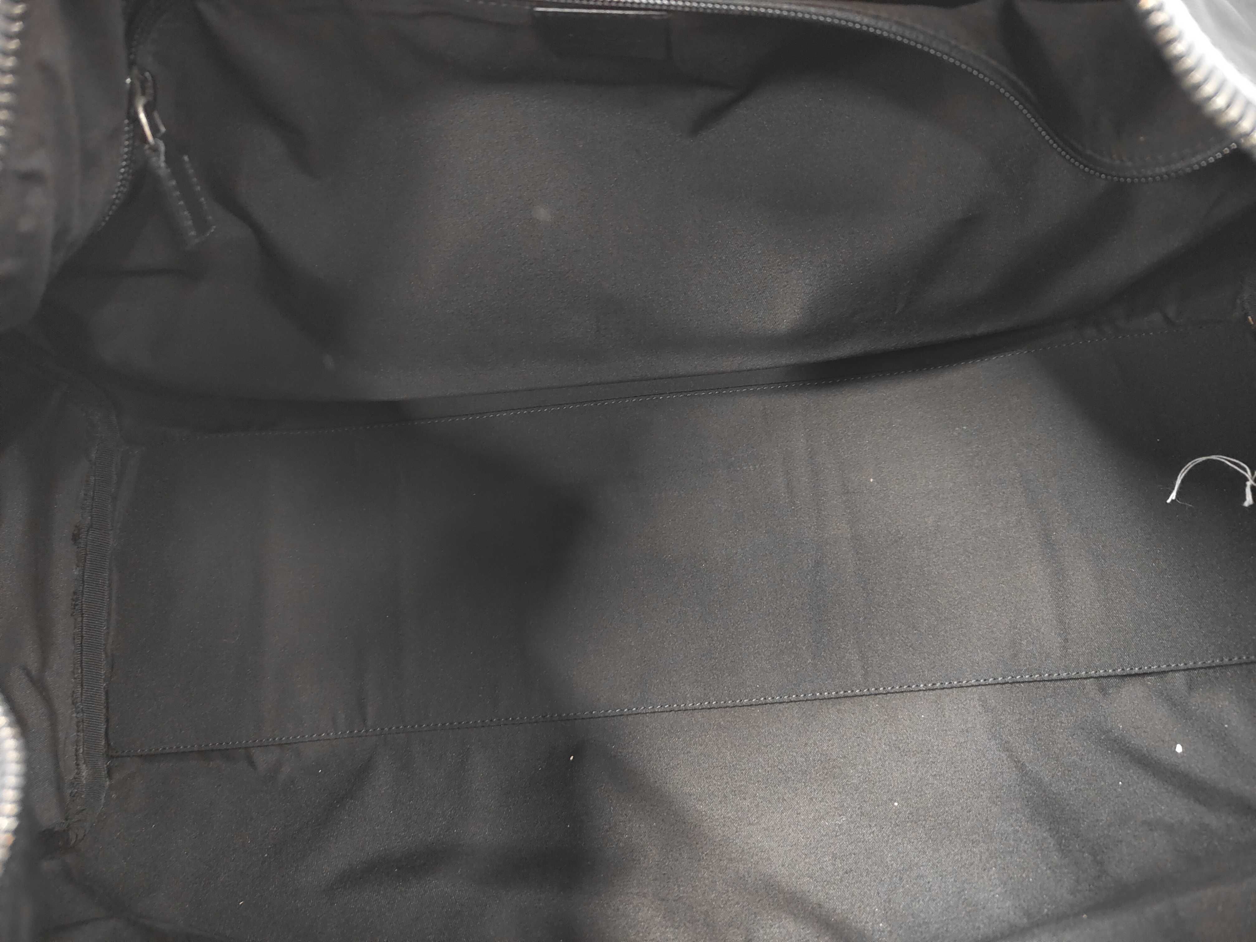 Black Nylon Canvas Leather 2-Way Boston Bag — view 9
