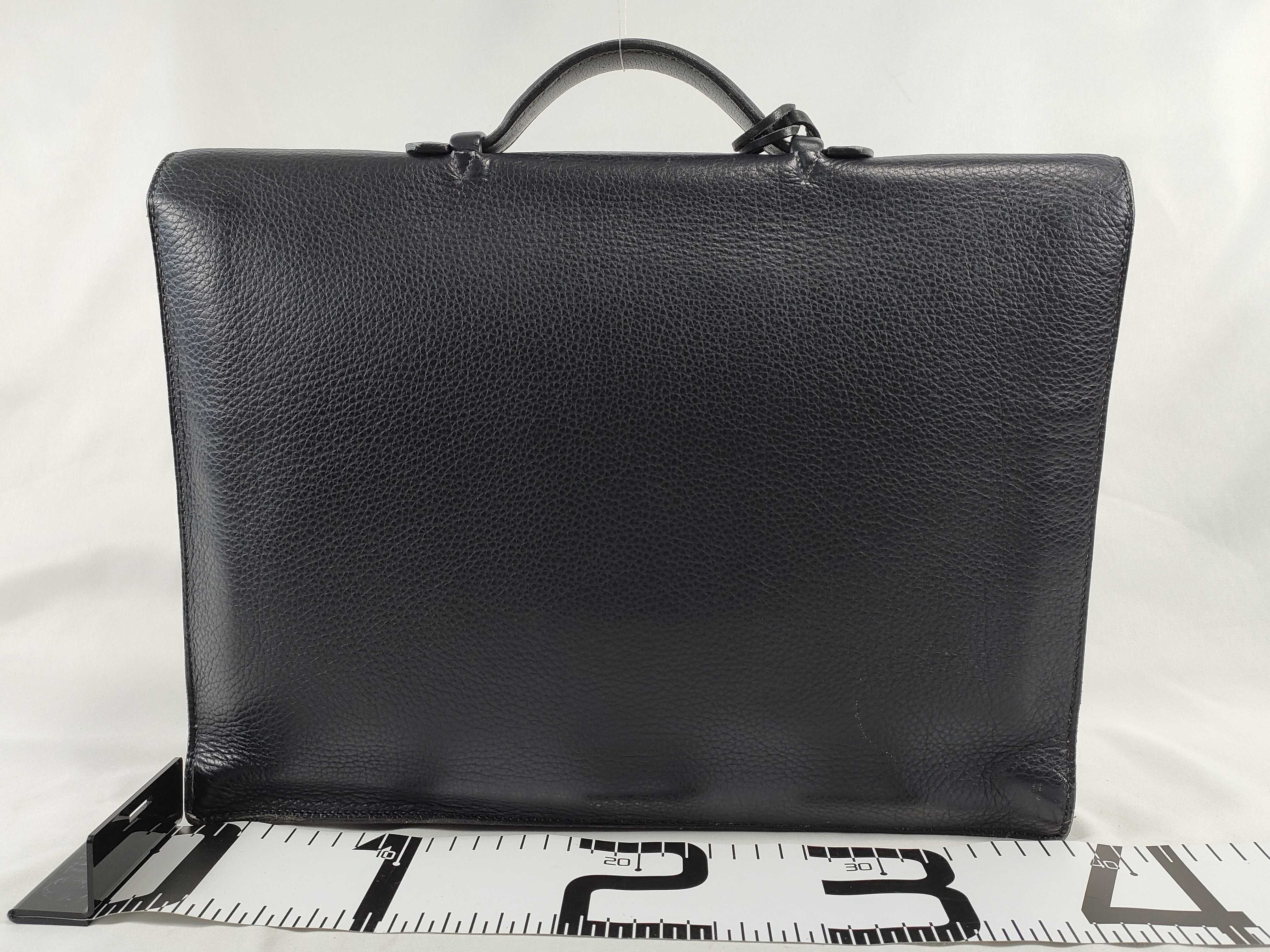 Sac à Dépêches 38 Togo Black E stamp Silver hardware Business bag — view 2
