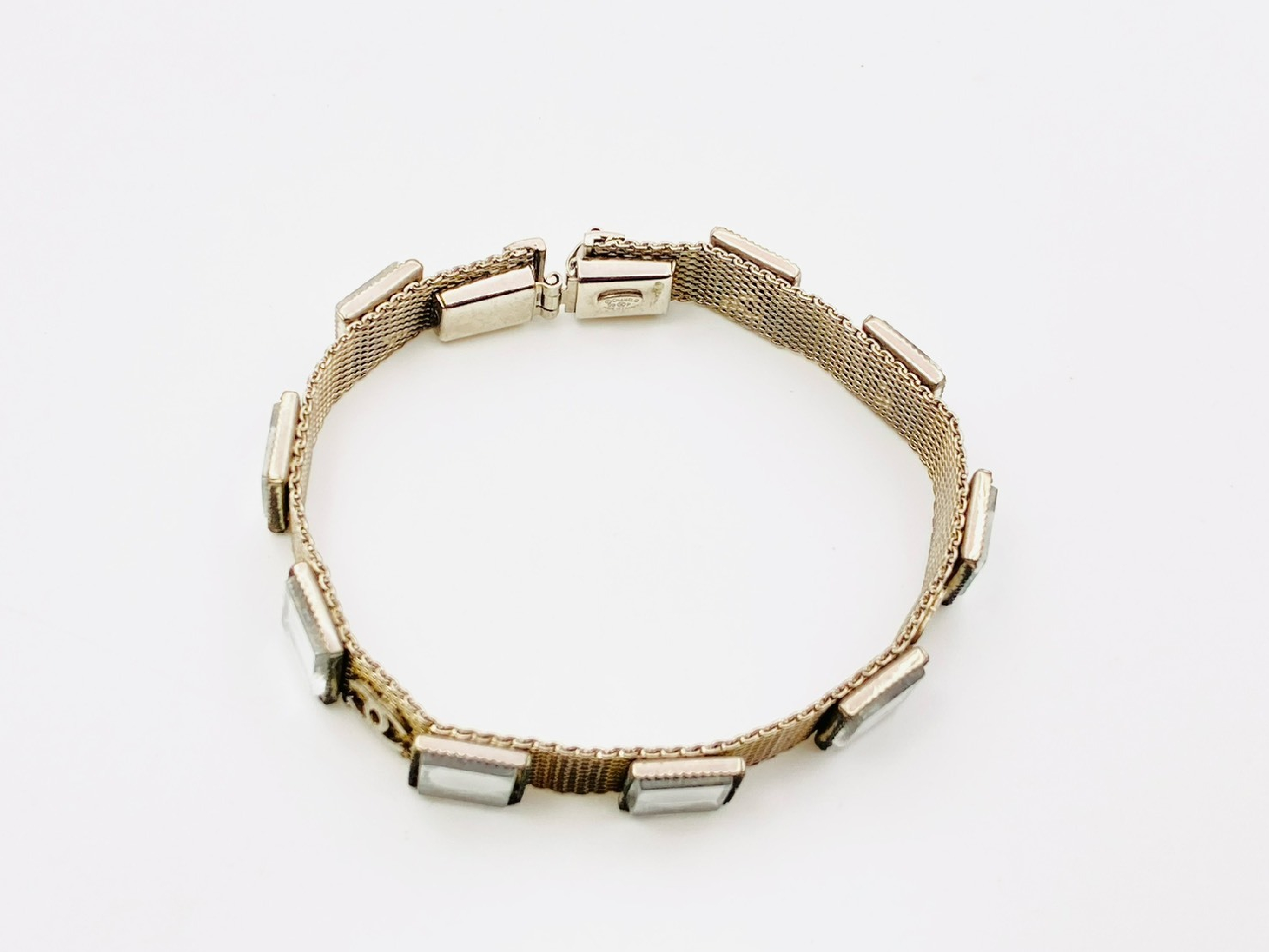 Coco Mark Mirror Square Mesh Bracelet 99P Metal Silver Bracelet/Bangle — view 2