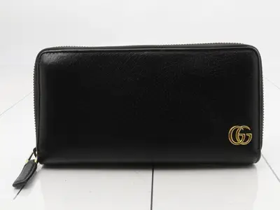 GG Marmont Round Zipper Long Wallet