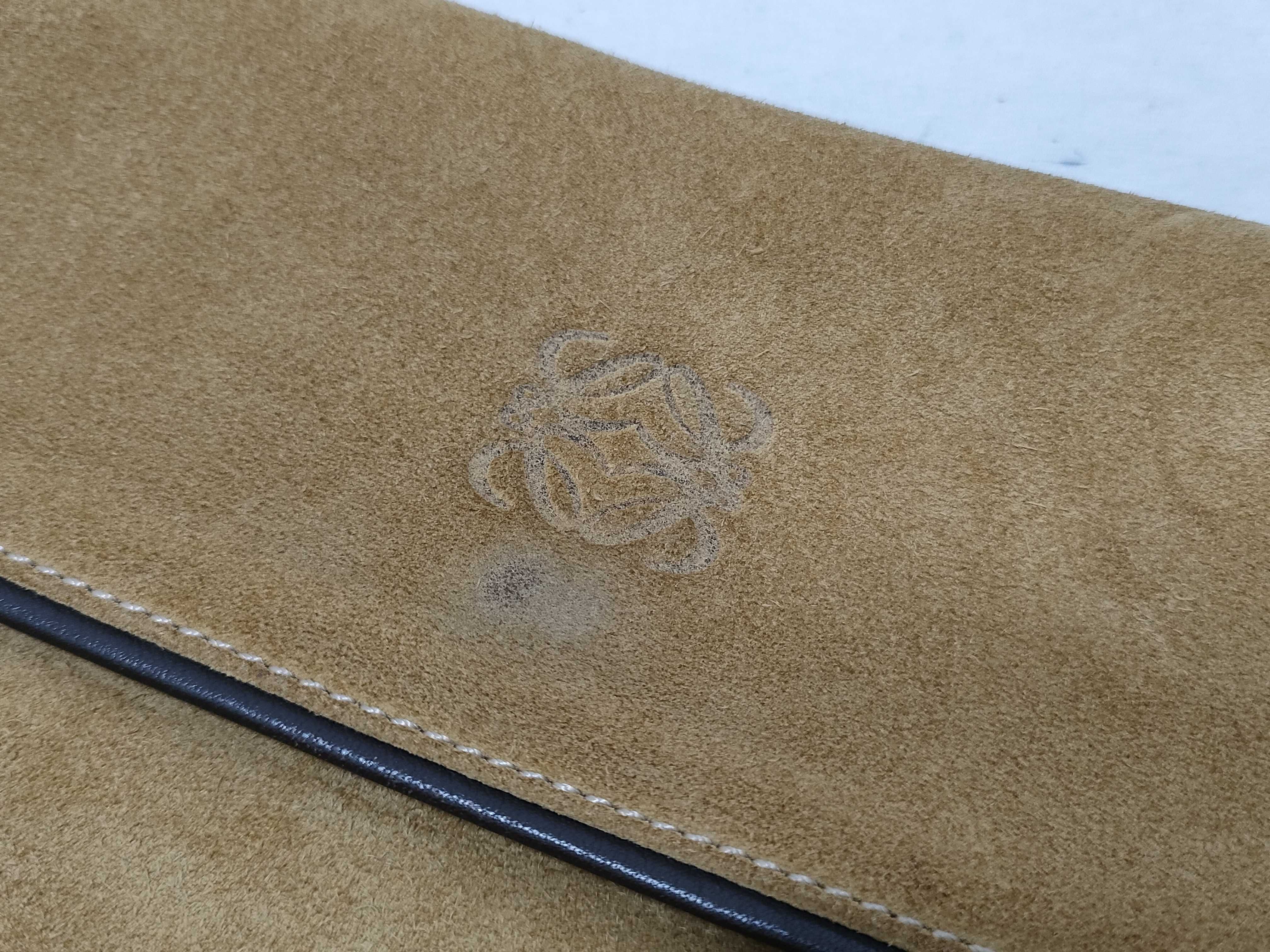 Anagram Suede Shoulder Bag — view 11