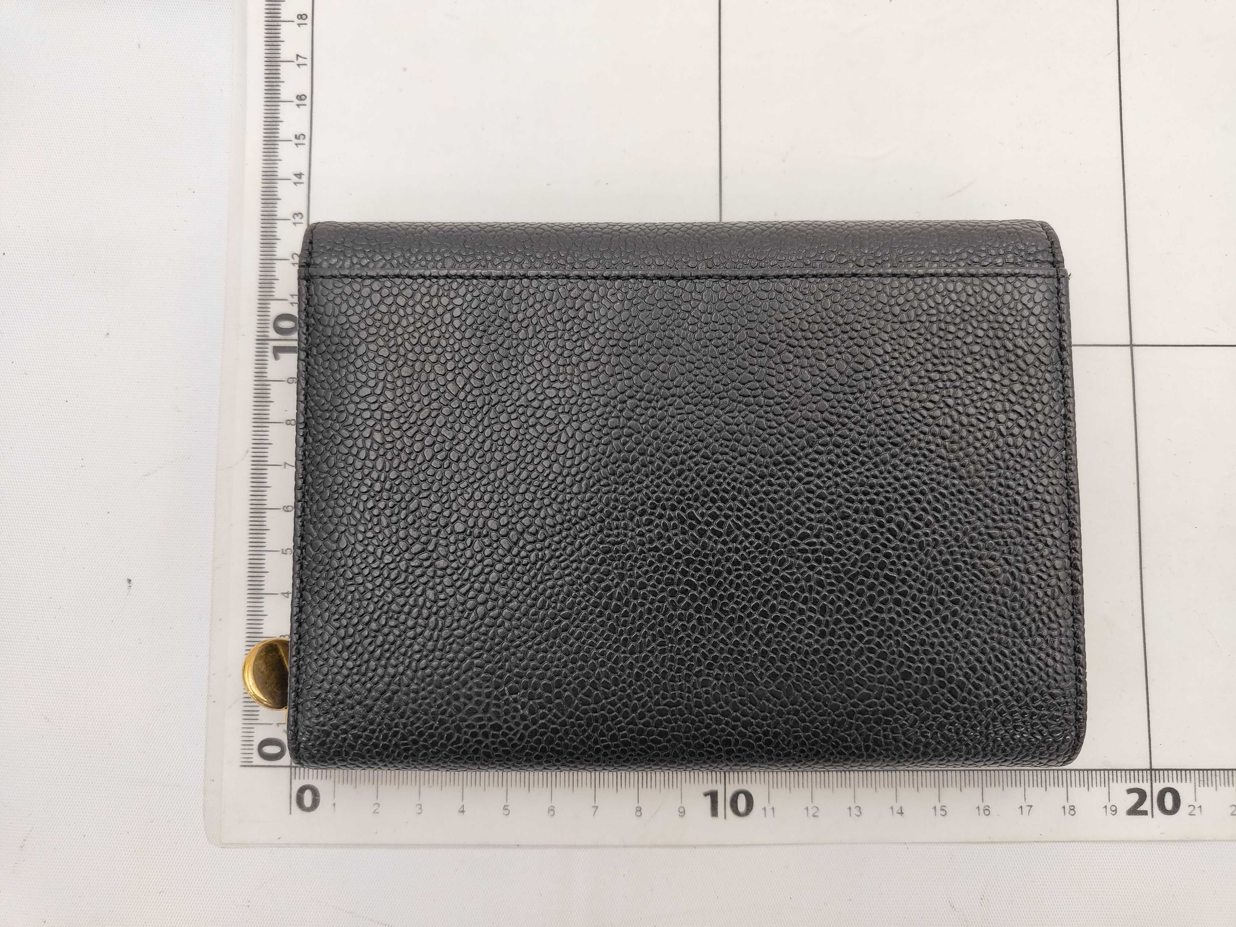 Caviar Skin Tri-fold Wallet, Black, Series 5 — view 2