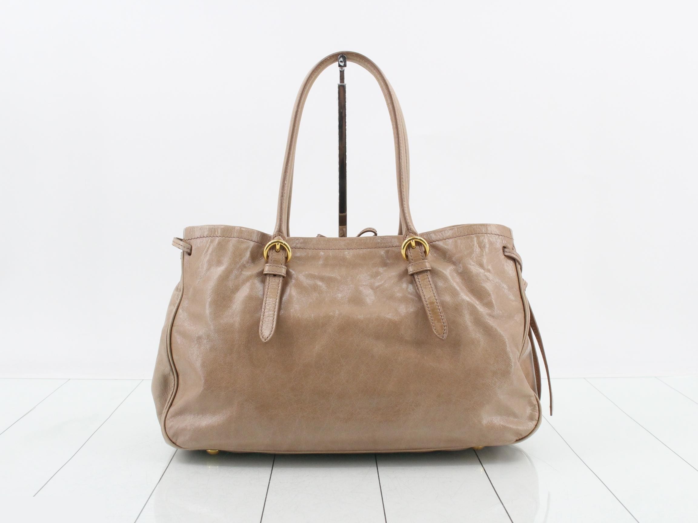 Ribbon 2-Way Leather Tote Bag — view 2