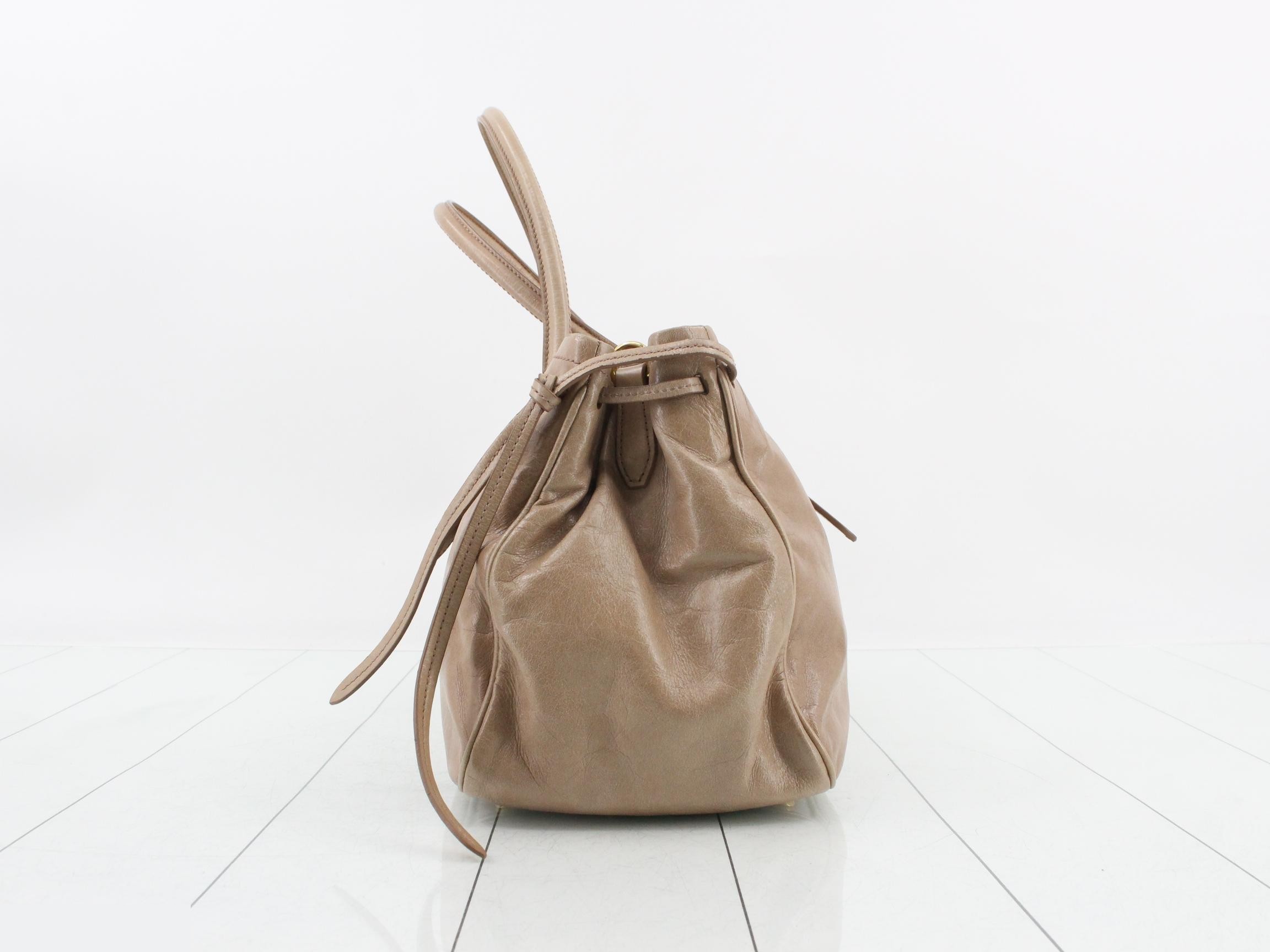 Ribbon 2-Way Leather Tote Bag — view 3