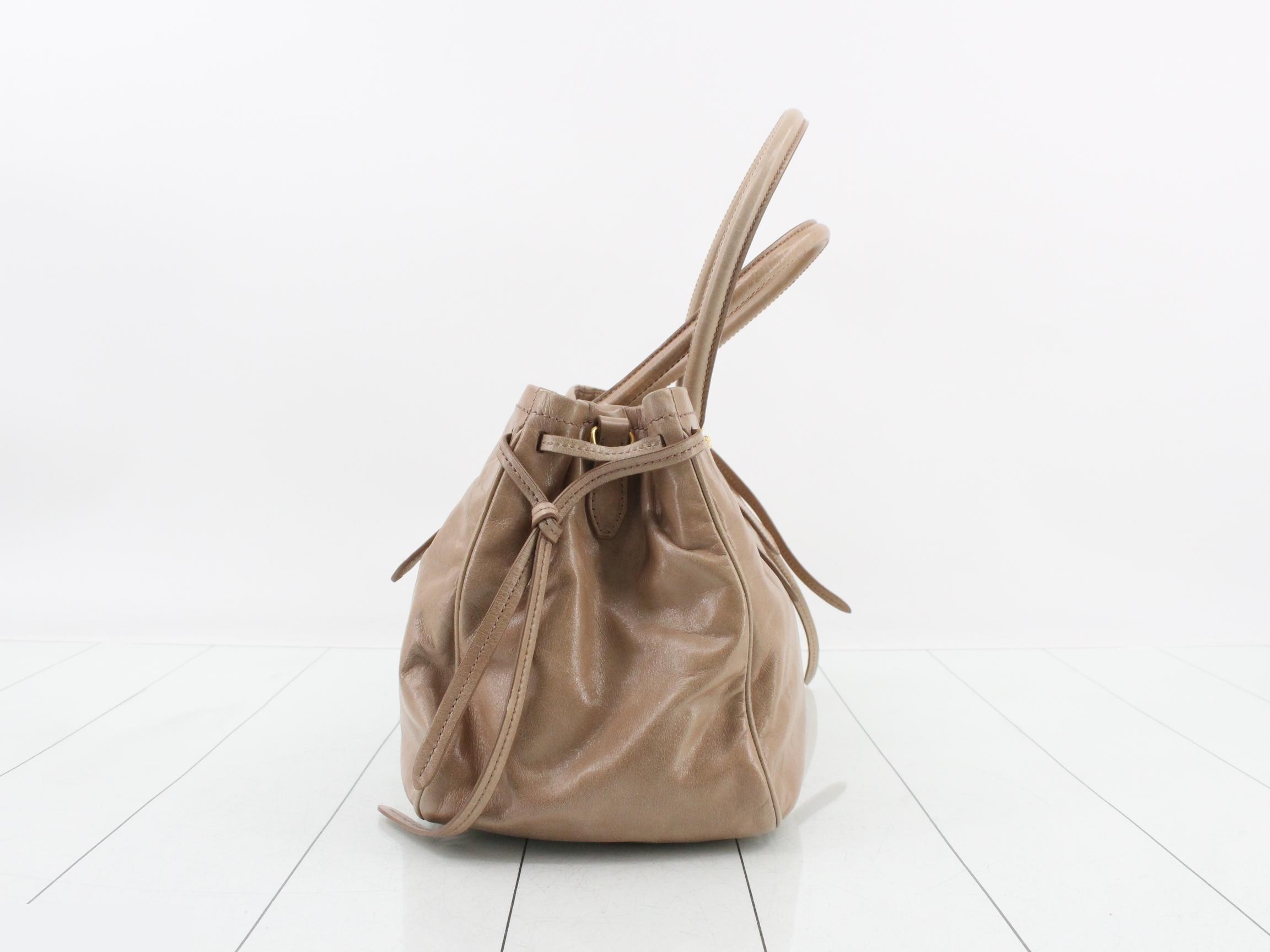 Ribbon 2-Way Leather Tote Bag — view 4