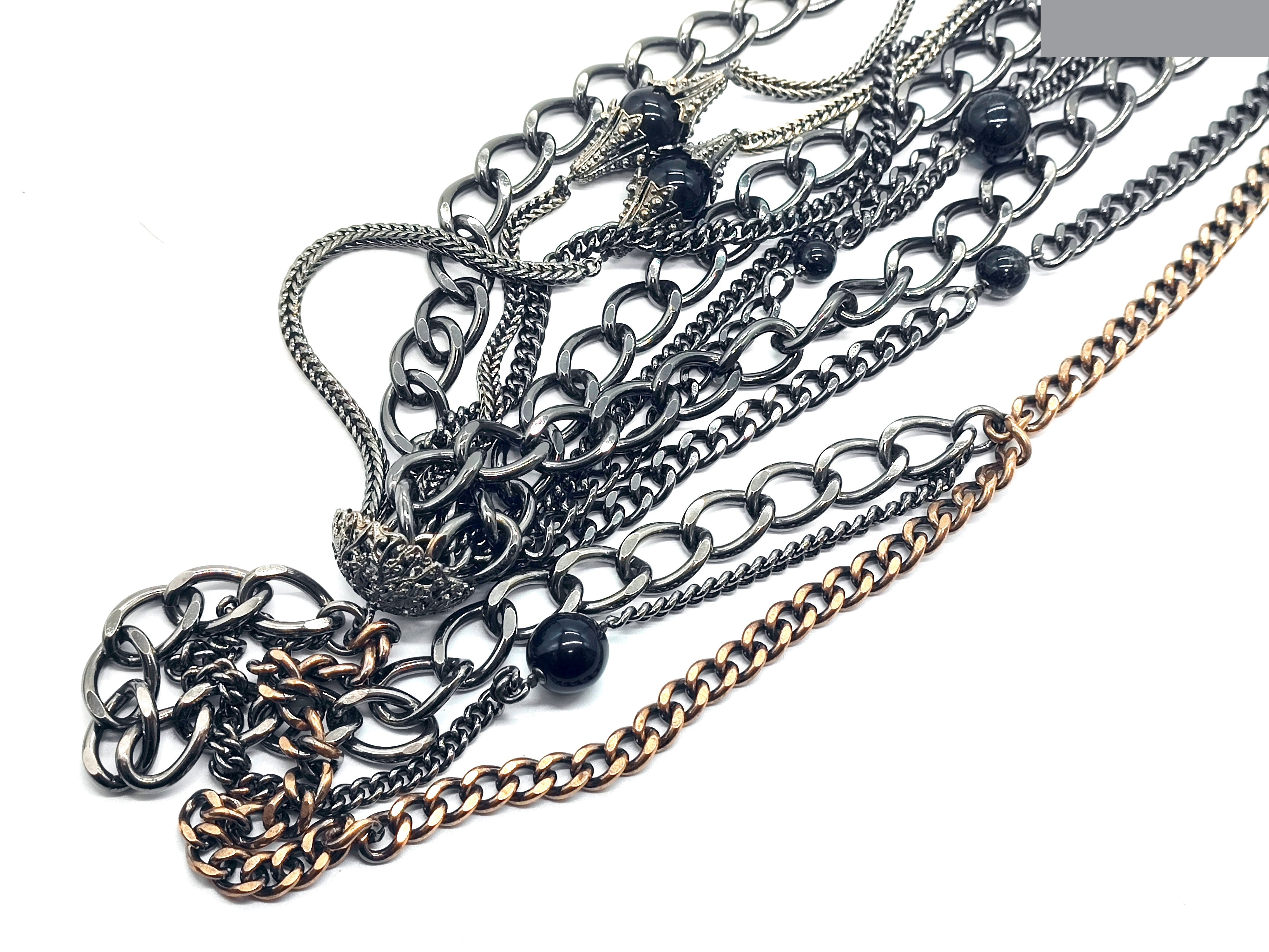 Coco Mark Big Long Necklace 03P, Total Length Approx. 94cm — view 8