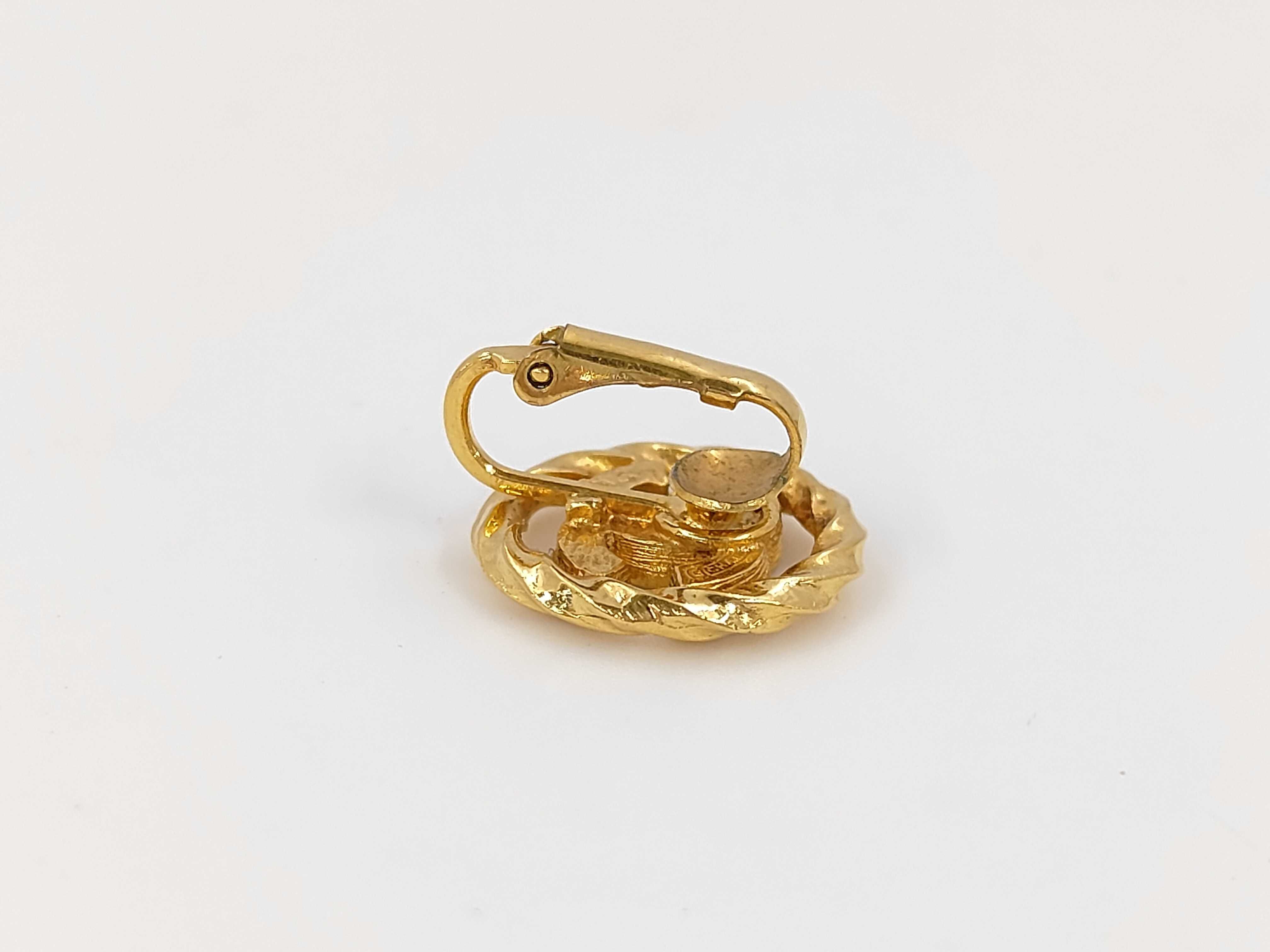 Coco Mark Gold Rhinestone Earrings 2137 — view 2
