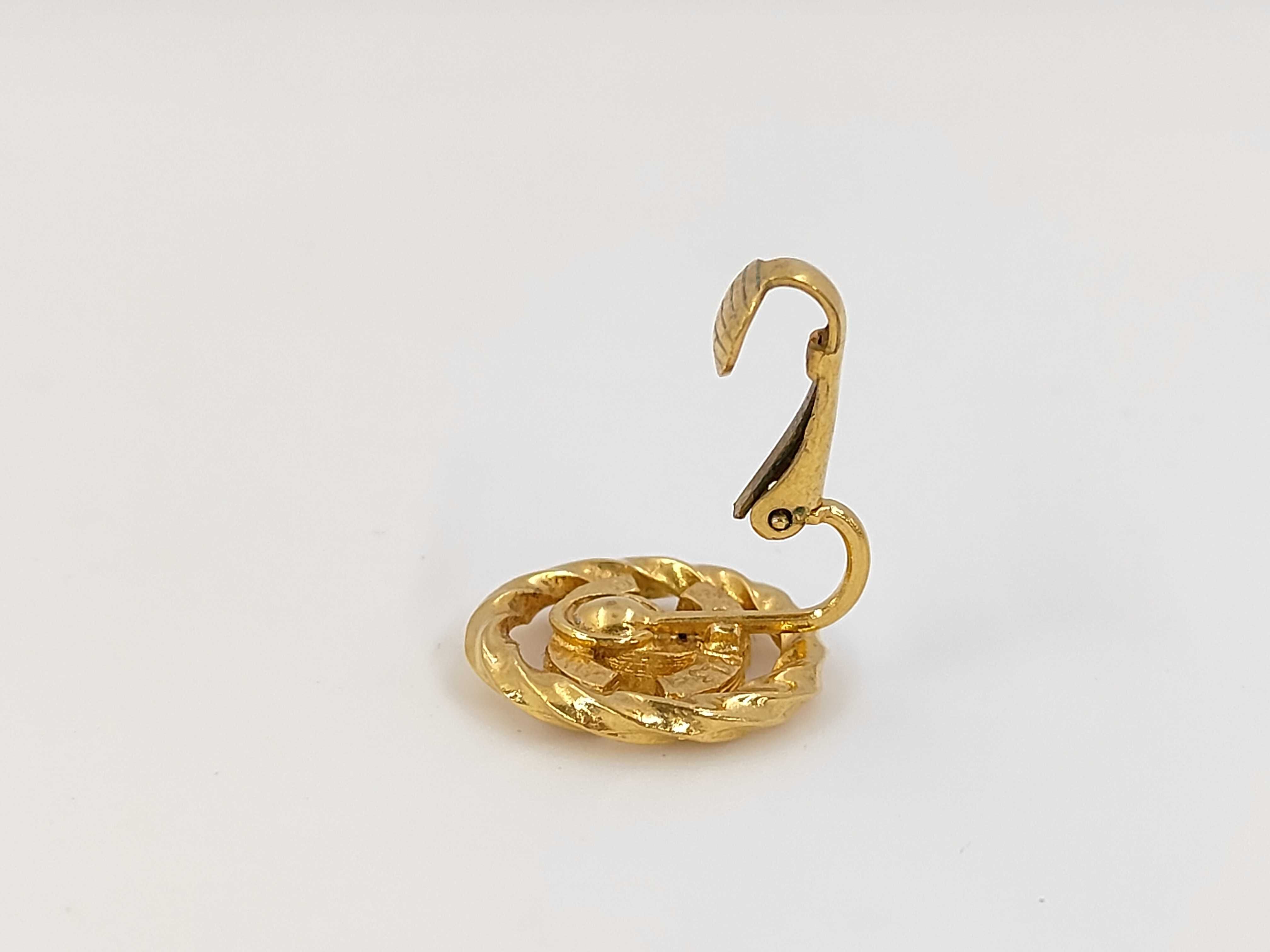 Coco Mark Gold Rhinestone Earrings 2137 — view 3