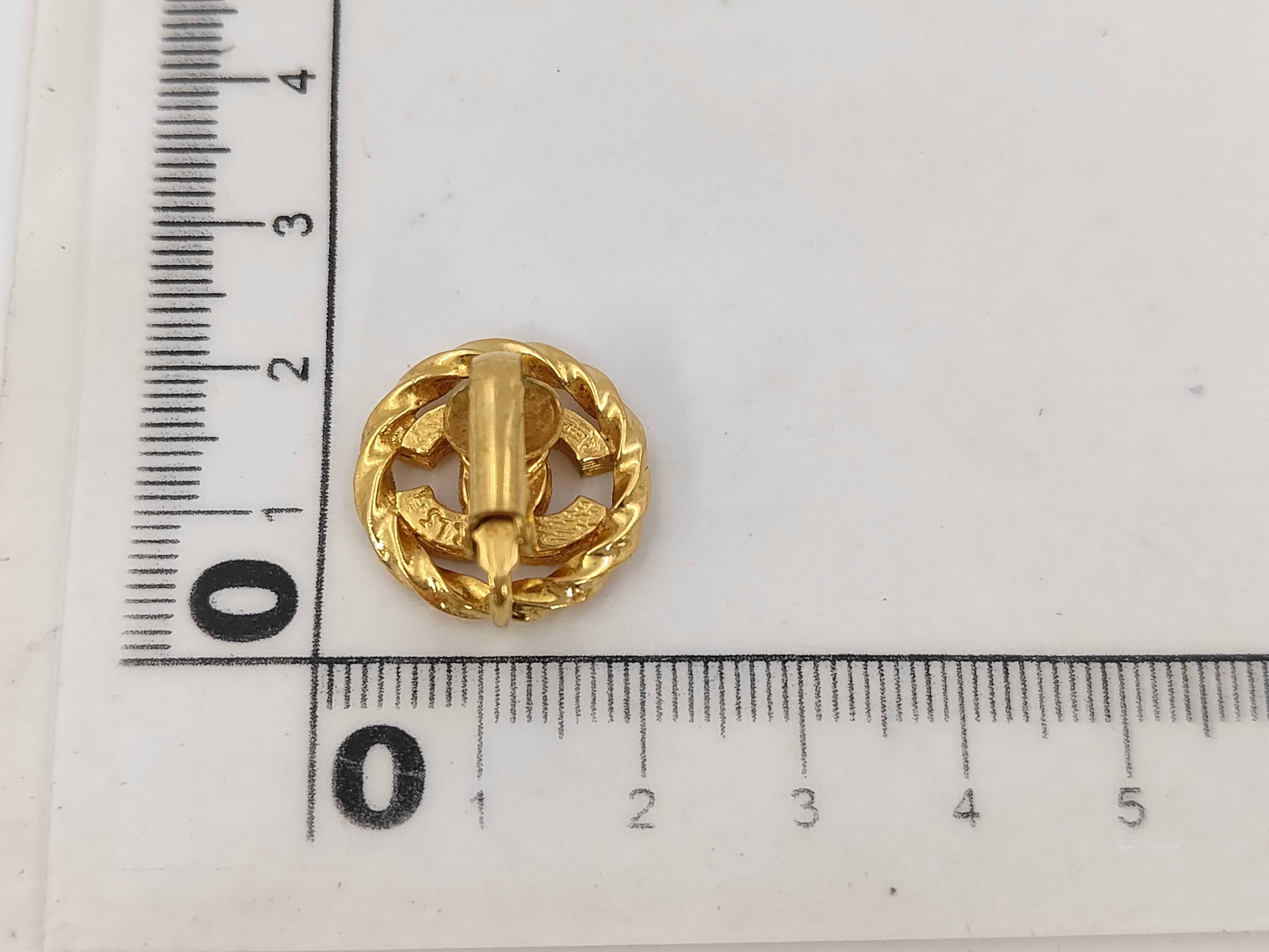 Coco Mark Gold Rhinestone Earrings 2137 — view 7