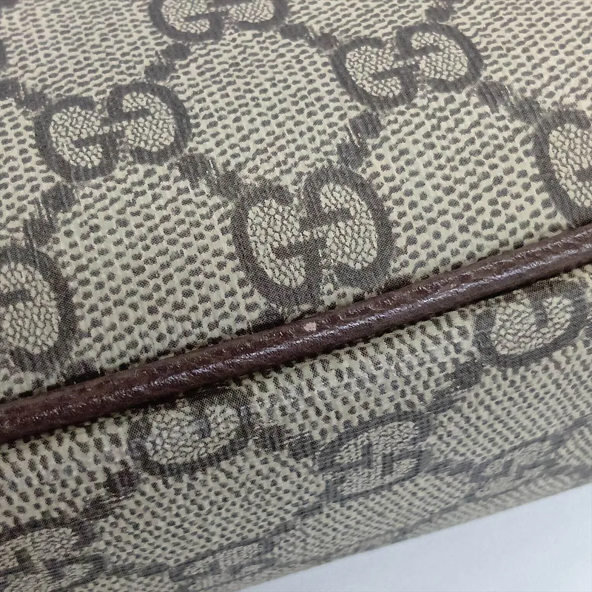 GG Supreme PVC x Leather Shoulder Bag, Brown, 735145 — view 15