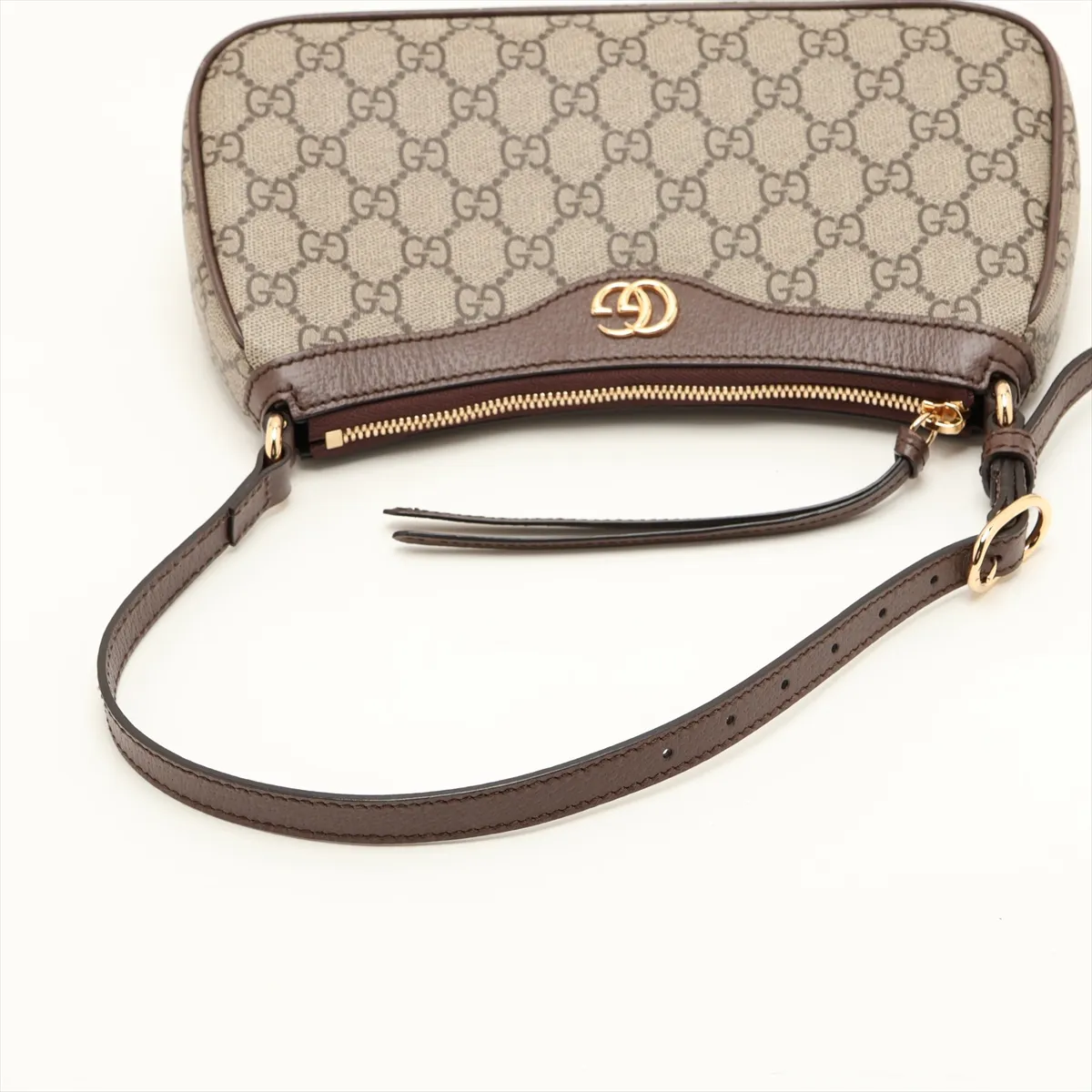 GG Supreme PVC x Leather Shoulder Bag, Brown, 735145 — view 5