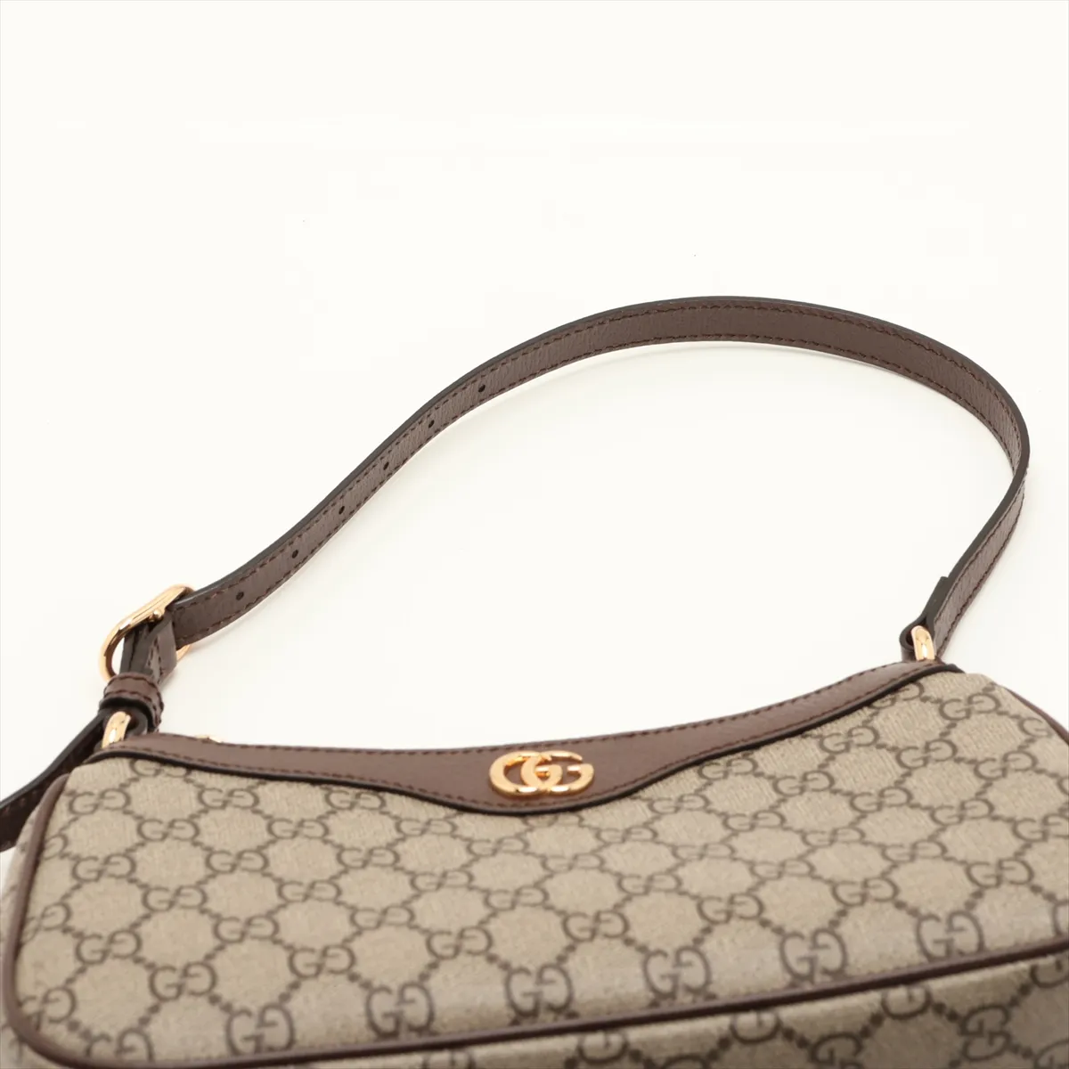 GG Supreme PVC x Leather Shoulder Bag, Brown, 735145 — view 6