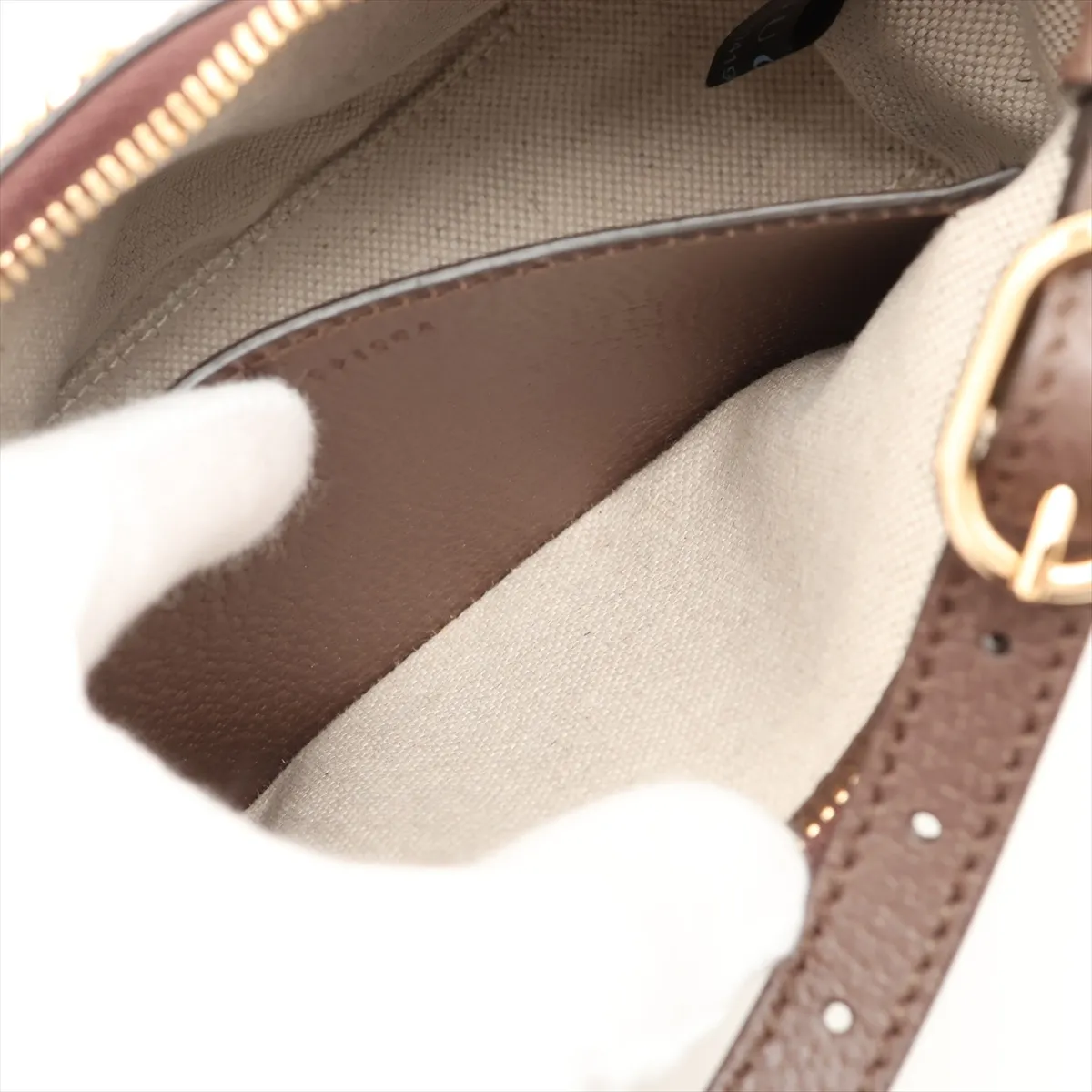 GG Supreme PVC x Leather Shoulder Bag, Brown, 735145 — view 8
