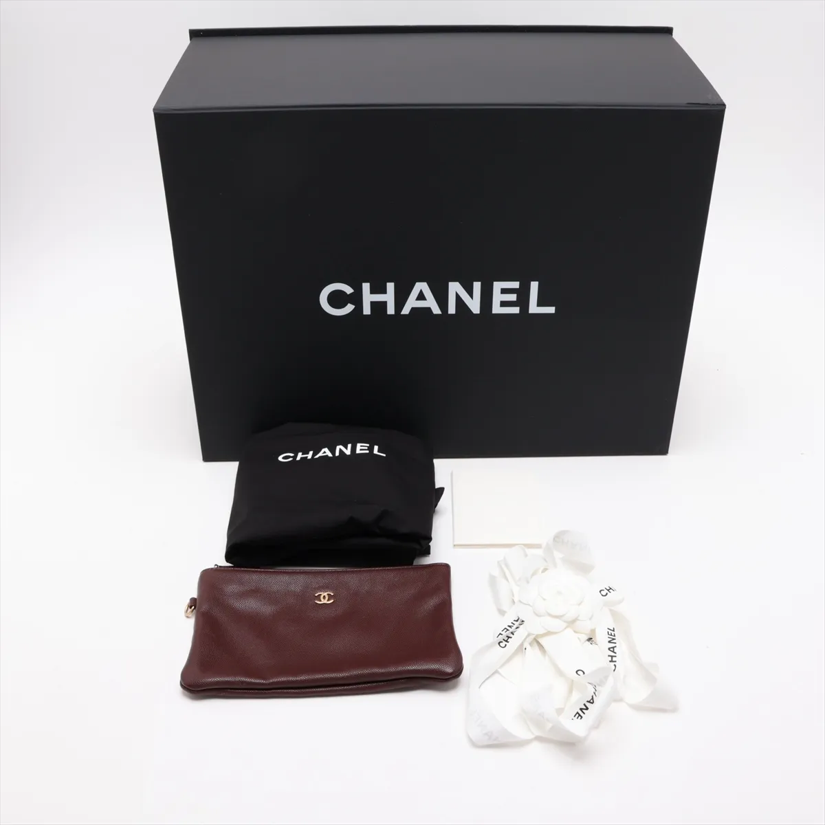[Individually packaged] Chanel 25 Medium Caviar Skin Chain Shoulder Bag, Brown with Gold Hardware, T9J7TX0L, Random Plate, AS5311 — view 12