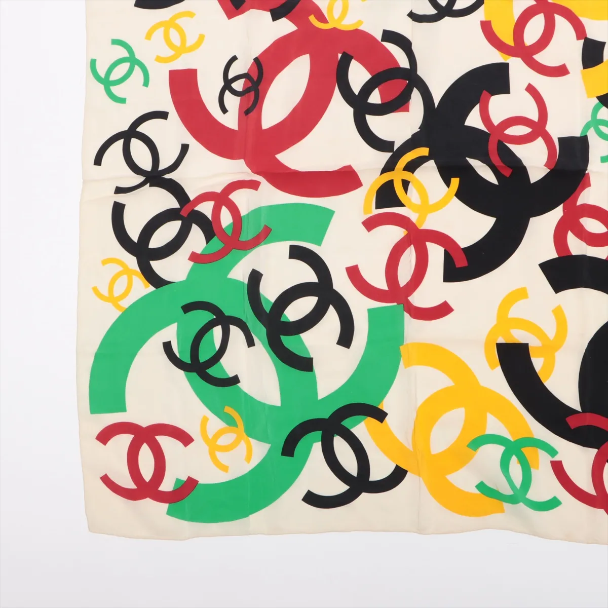 Coco Mark Scarf Fabric Ivory x Multicolor — view 5