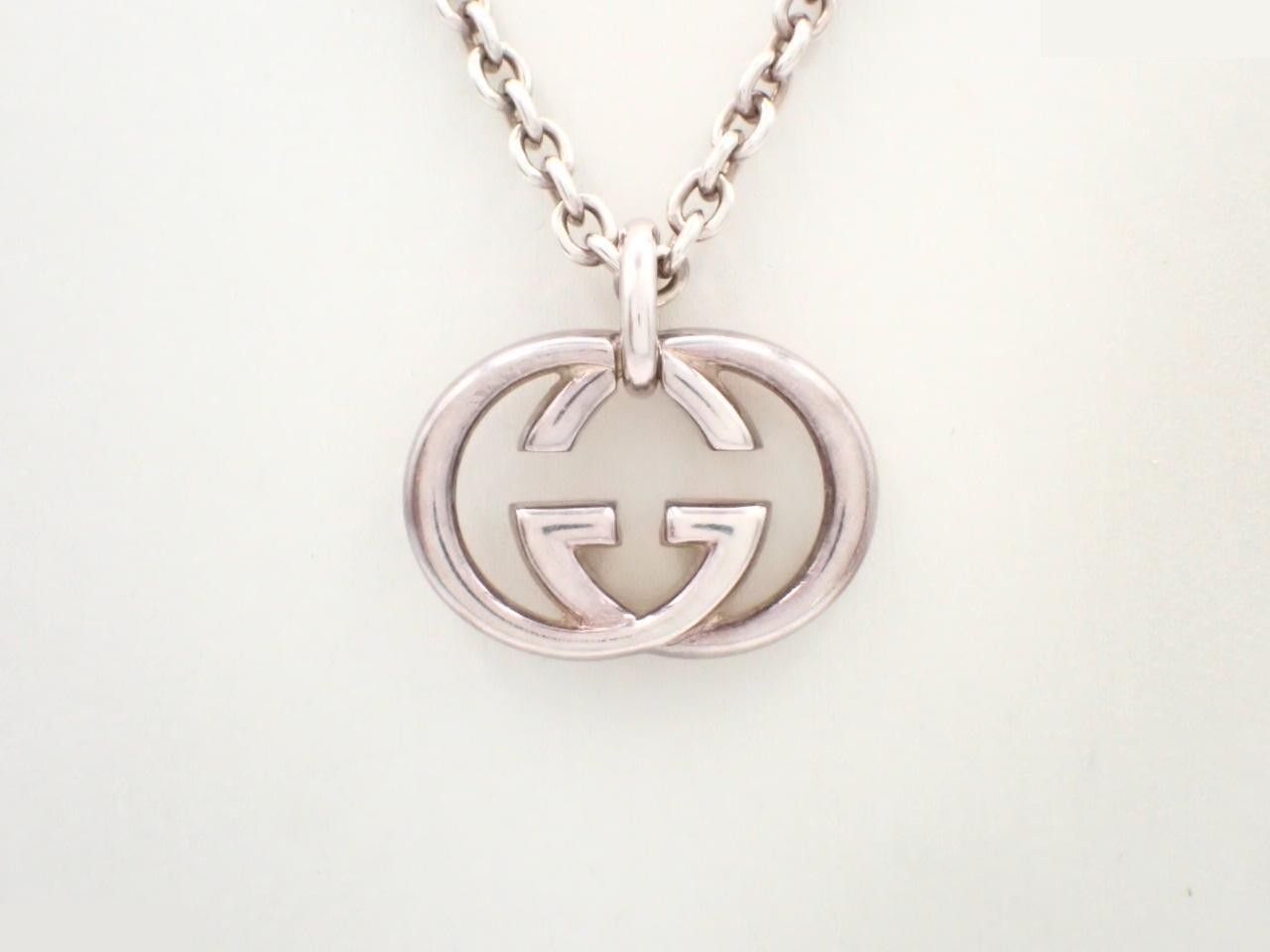 Interlocking G Silver Necklace, 925 Sterling Silver, 26.2g