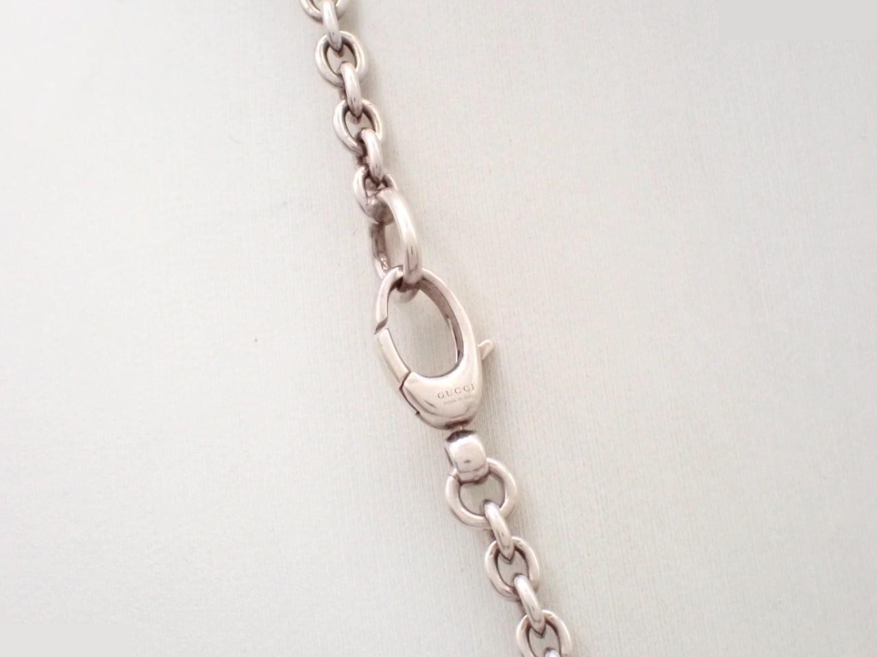 Interlocking G Silver Necklace, 925 Sterling Silver, 26.2g — view 2