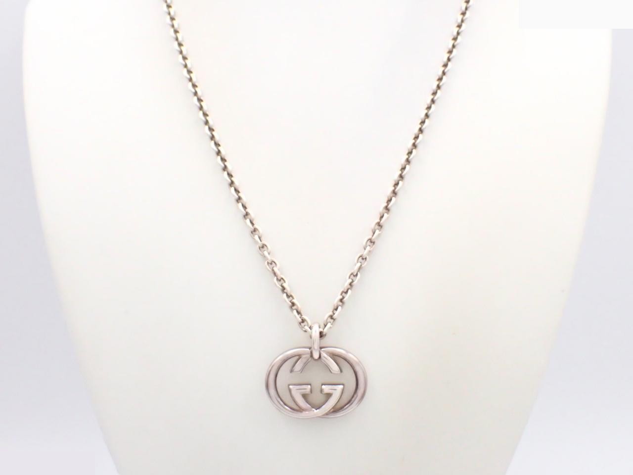 Interlocking G Silver Necklace, 925 Sterling Silver, 26.2g — view 3