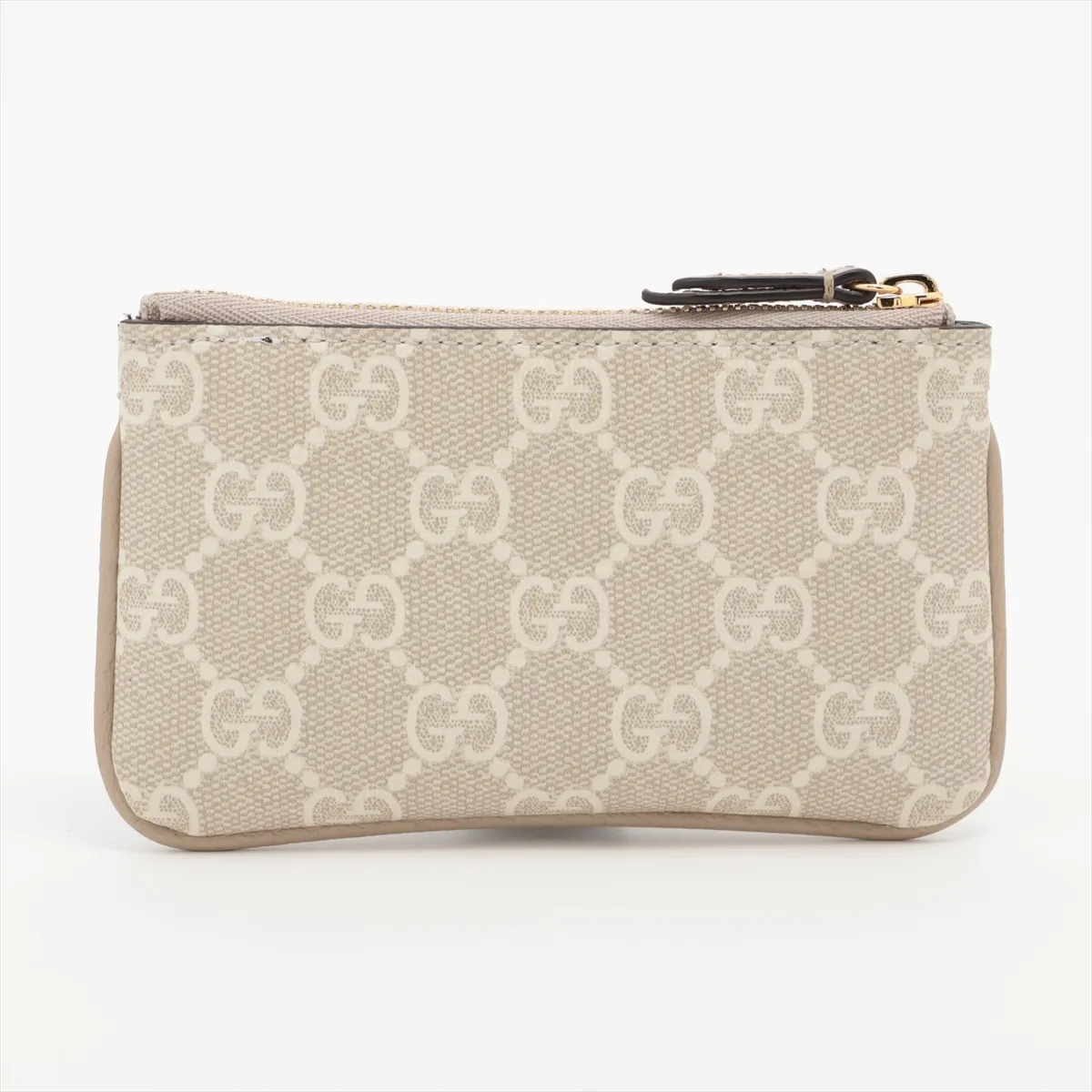 GG Supreme 772321 PVC x Leather Coin Case, Beige — view 2
