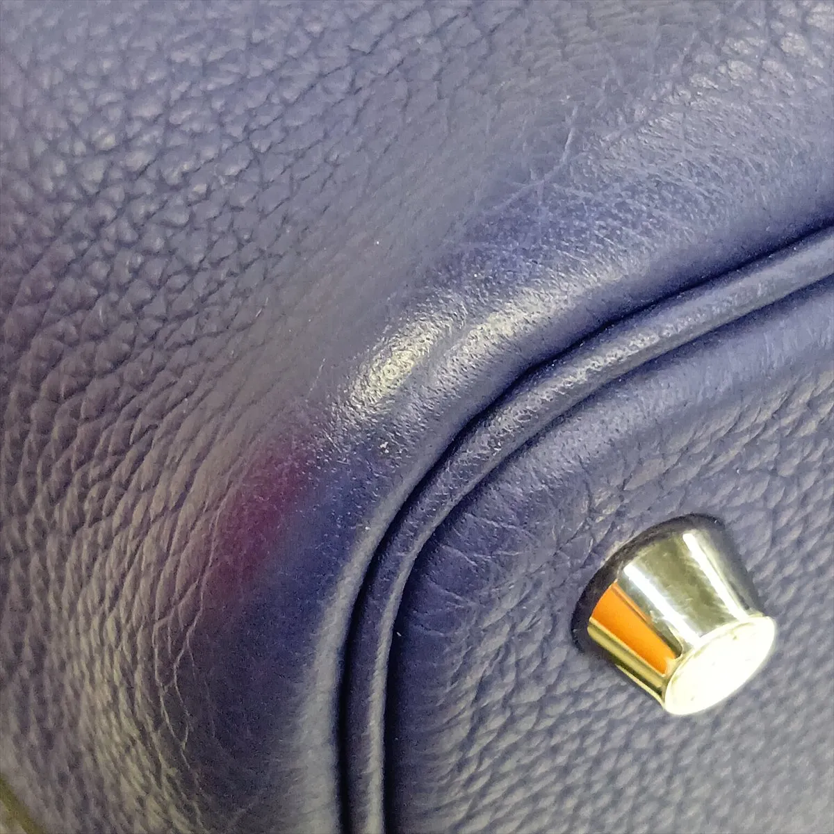 Picotin Lock 18 PM, Taurillon Clemence leather, Blue Ancre leather, Silver hardware, C: 2018 — view 13