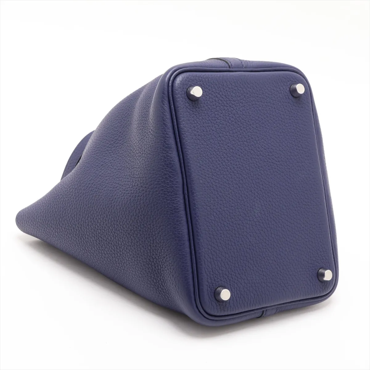 Picotin Lock 18 PM, Taurillon Clemence leather, Blue Ancre leather, Silver hardware, C: 2018 — view 4